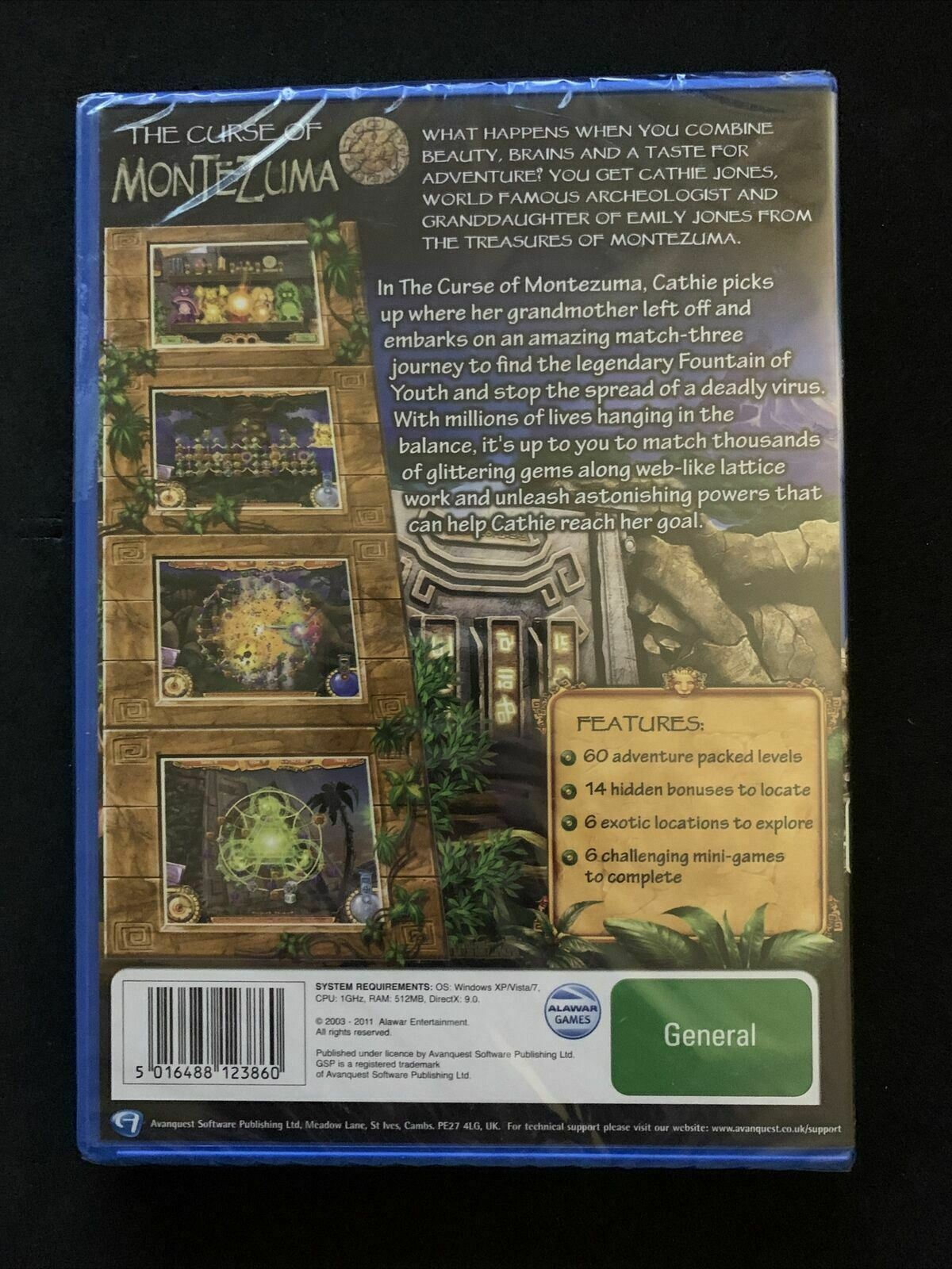 *New Sealed* The Curse of Montezuma - PC Window CD-ROM Puzzle Hidden Object Game