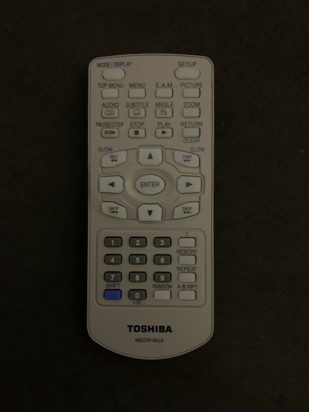 Genuine Toshiba DVD Remote Control MEDR16UX Original OEM