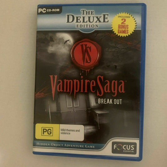 Vampire Saga : Break Out The Deluxe Edition - PC Windows CD Hidden Object Game