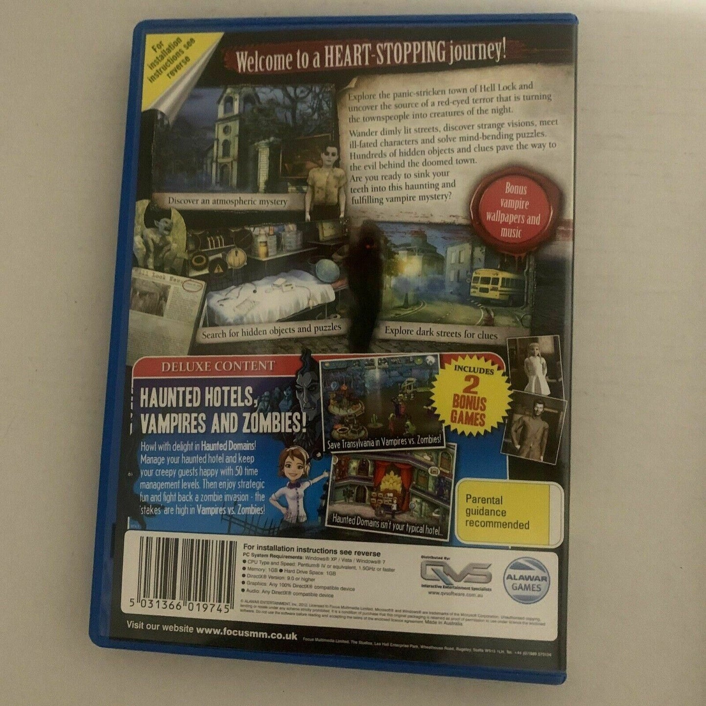 Vampire Saga : Break Out The Deluxe Edition - PC Windows CD Hidden Object Game