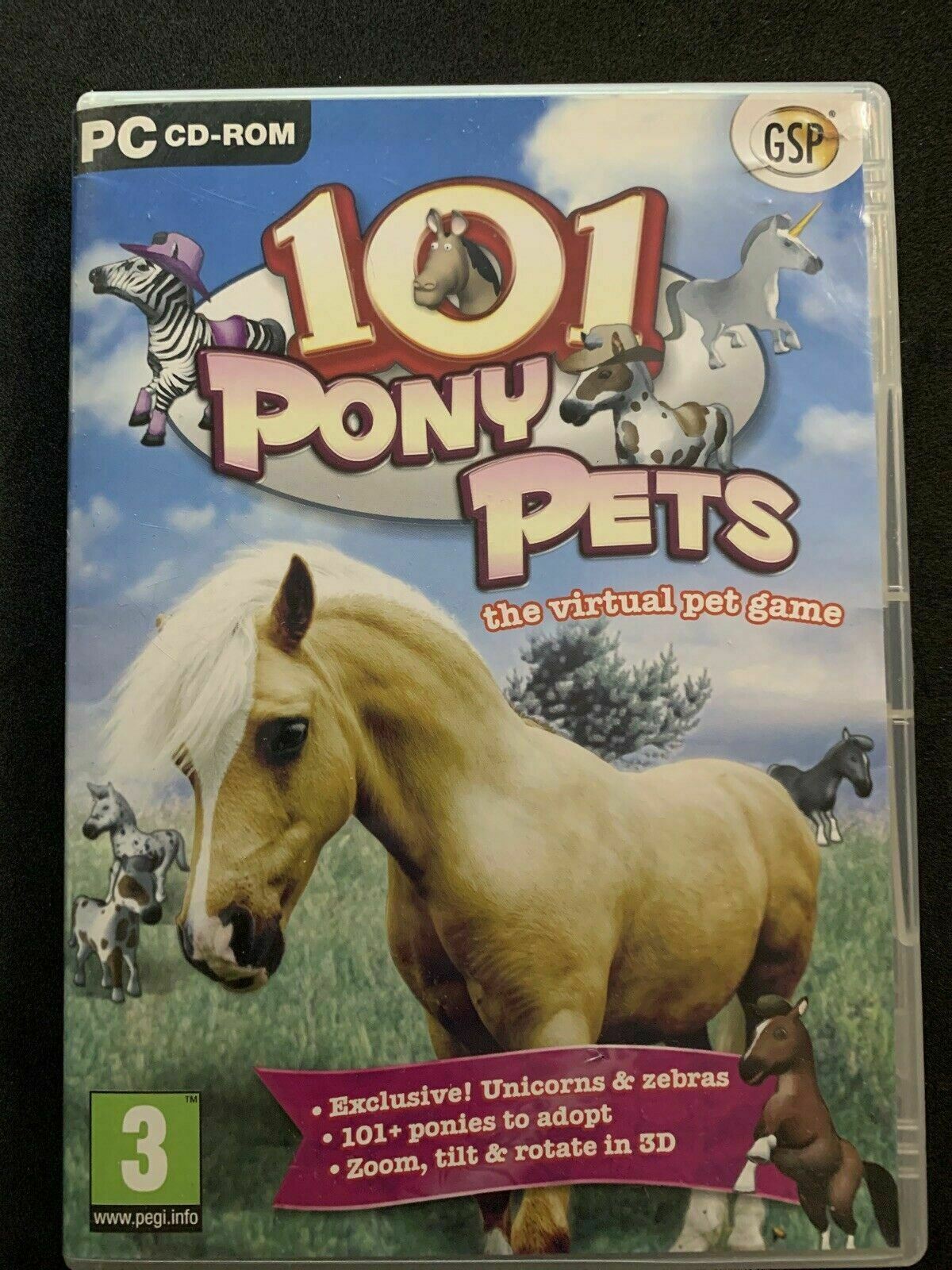 101 Pony Pets - PC Windows CD Virtual Pet Horse Game – Retro Unit