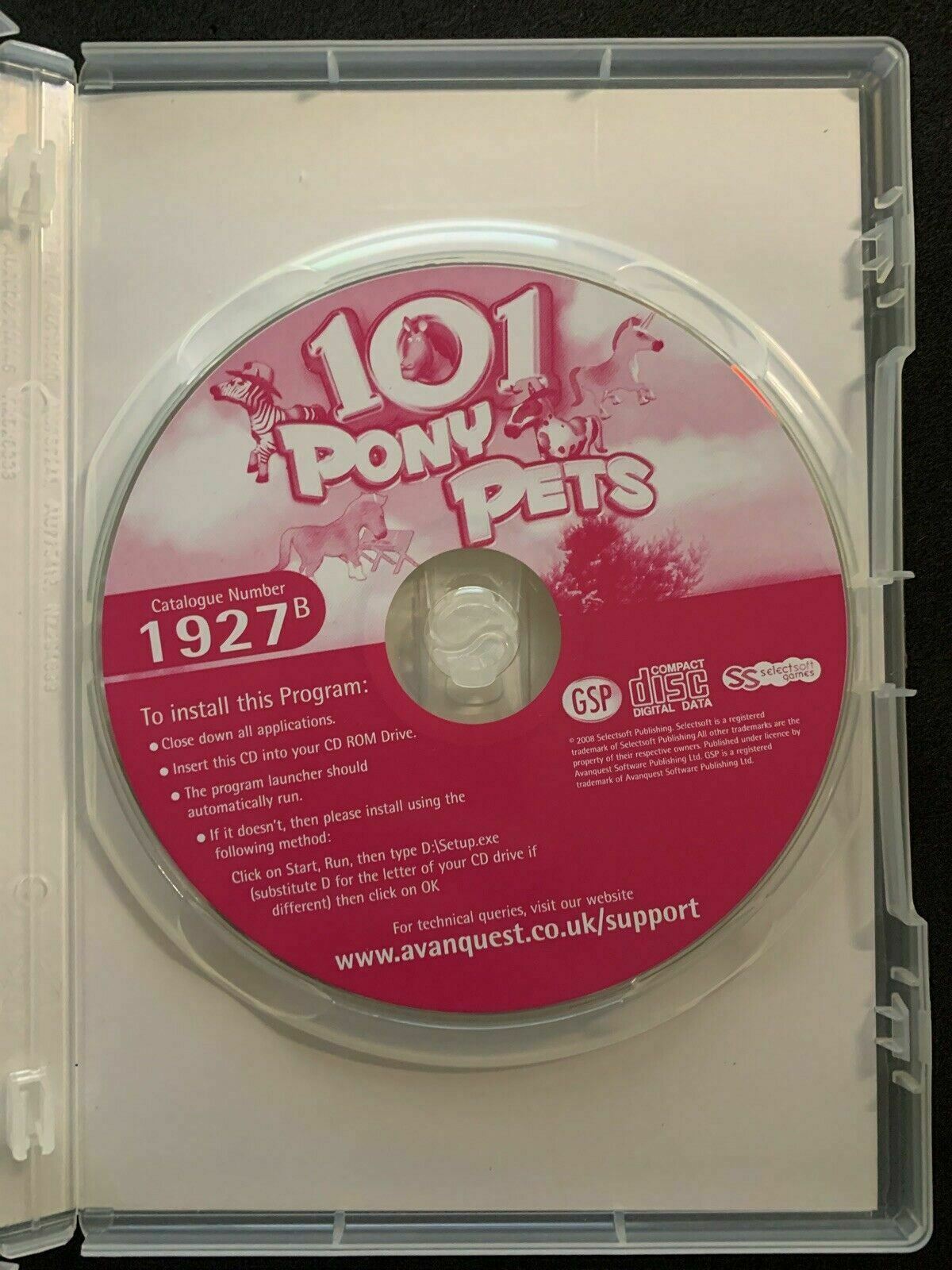 101 Pony Pets - PC Windows CD Virtual Pet Horse Game