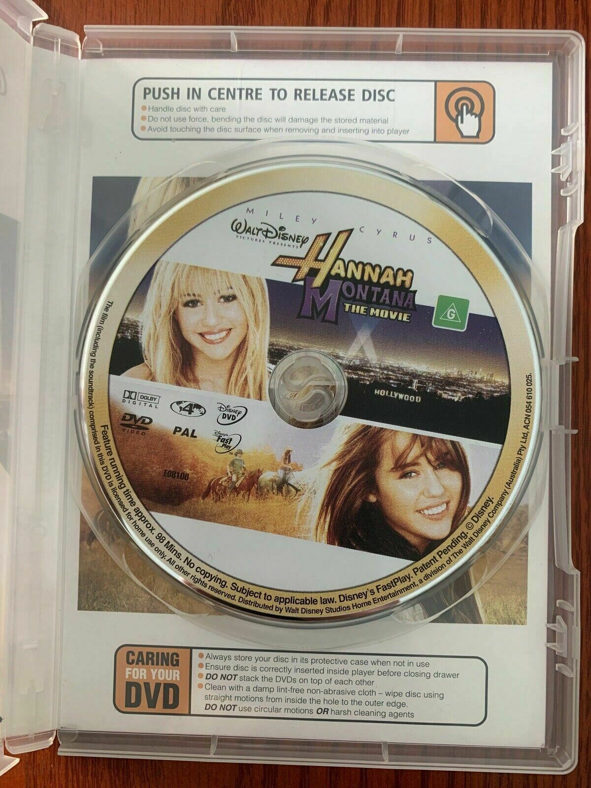Hannah Montana - The Movie (DVD, 2009) Miley Cyrus, Emily Osment - Region 4&2
