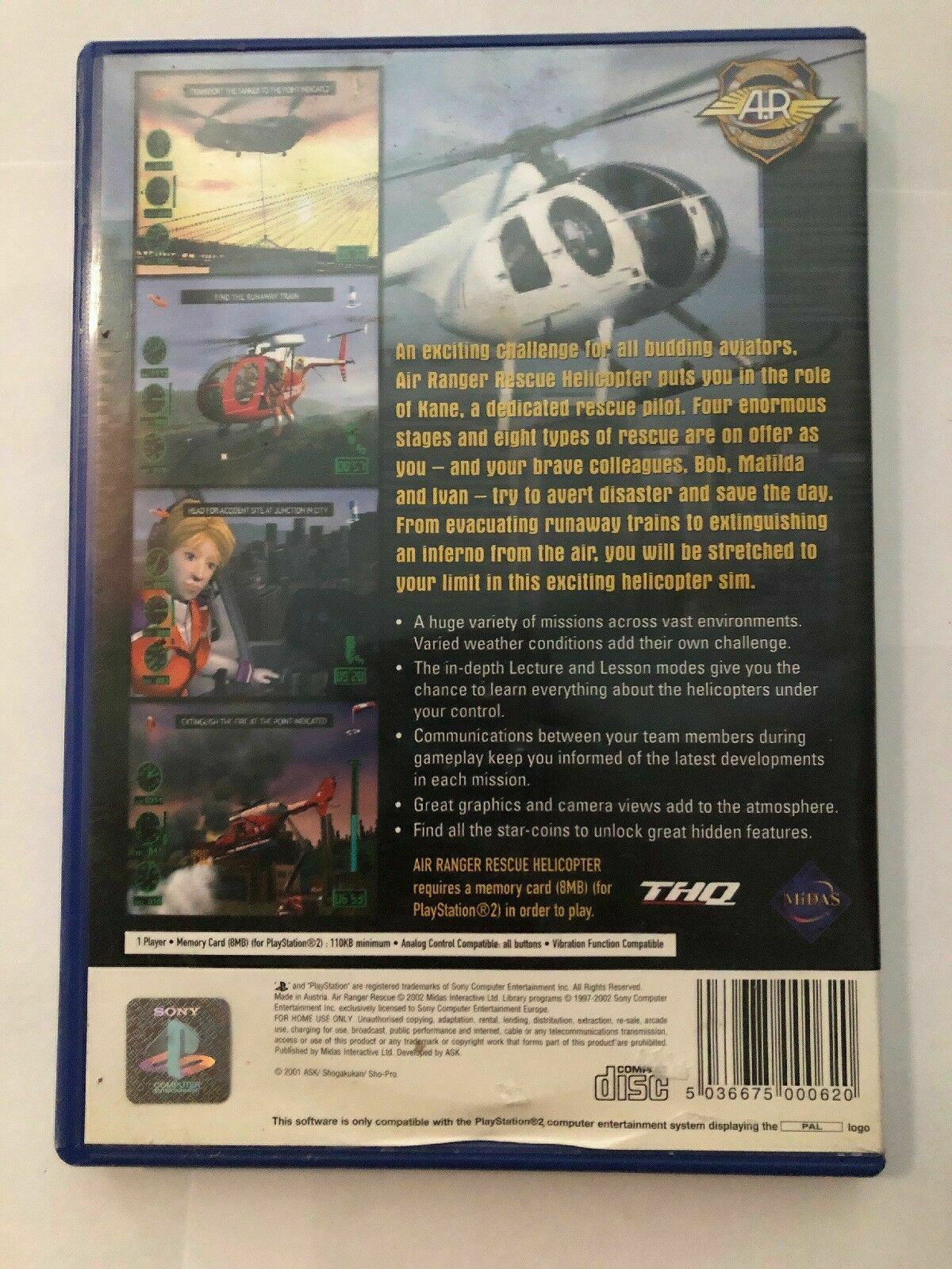 Air Ranger: Rescue Helicopter - Sony PS2 Playstation 2 PAL Helicopter Game