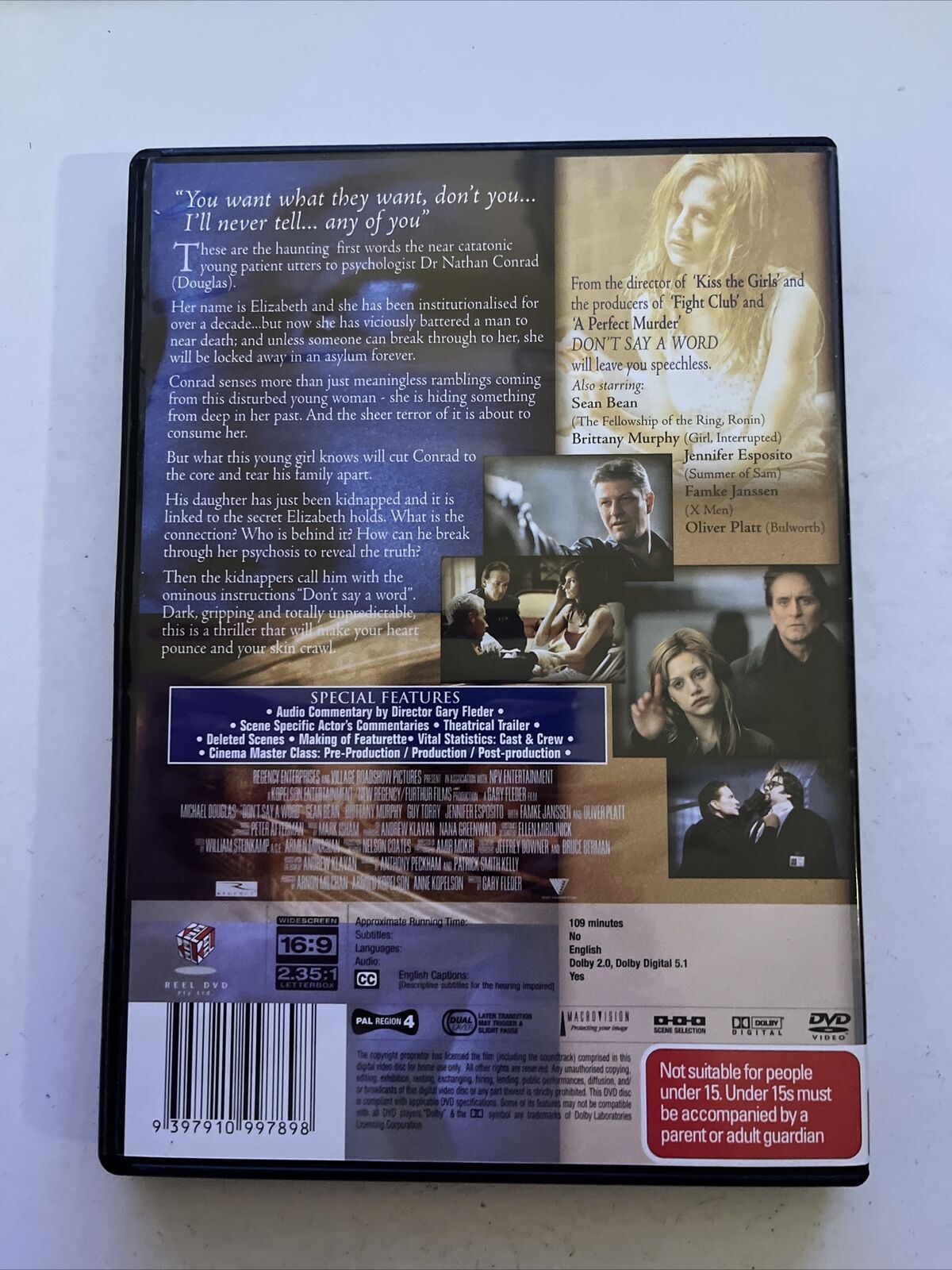 Don't Say A Word (DVD, 2001) Michael Douglas, Sean Bean, Brittany Murphy Region4