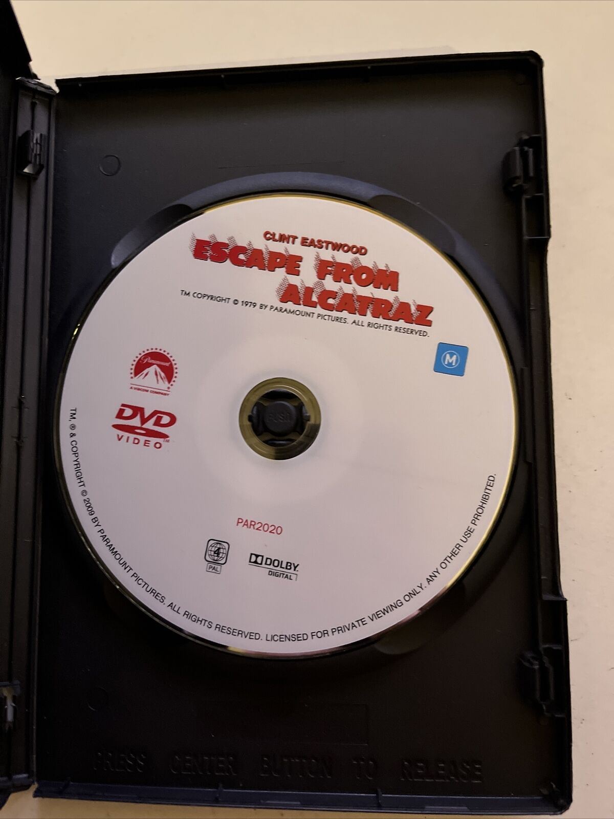 Escape From Alcatraz (DVD, 1979) Clint Eastwood, Patrick McGoohan. Region 4