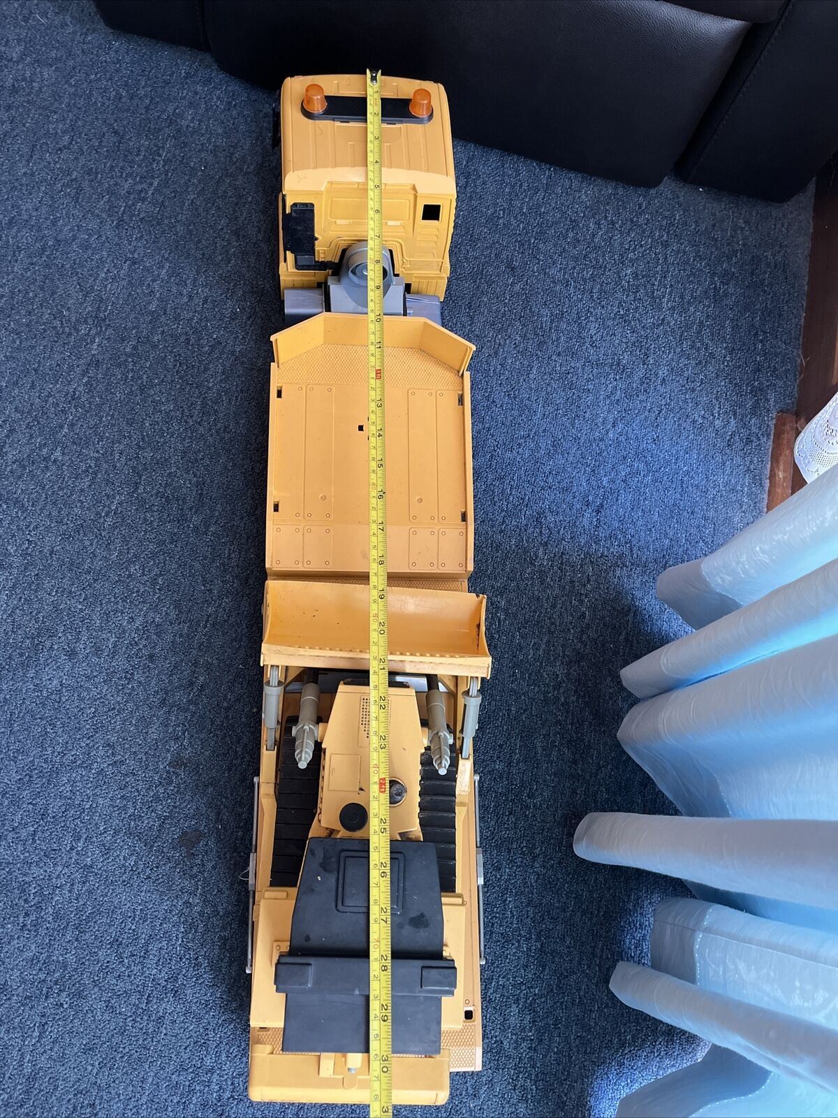 BRUDER MAN TGA Low Loader Truck with JCB Backhoe Loader - Yellow (02776) 85cm