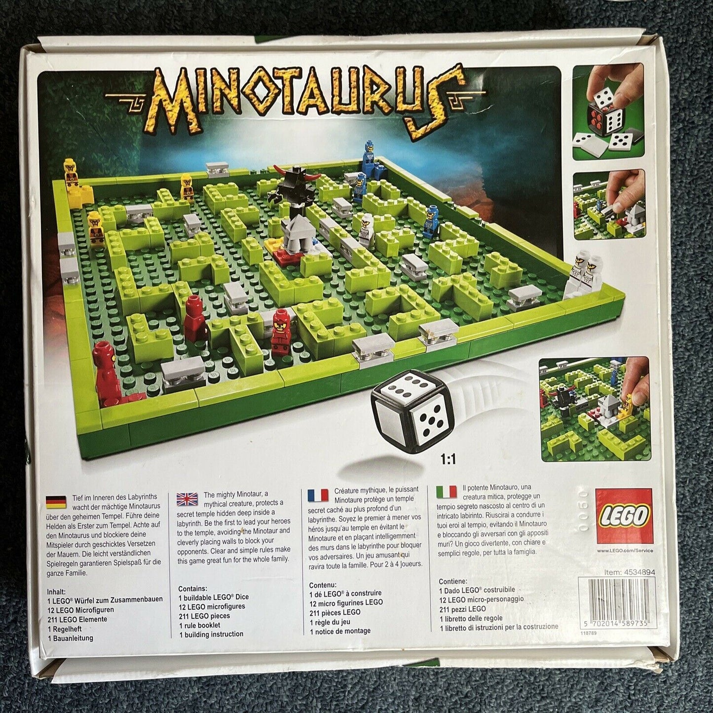 LEGO Minotaurus Board Game 3841 Complete