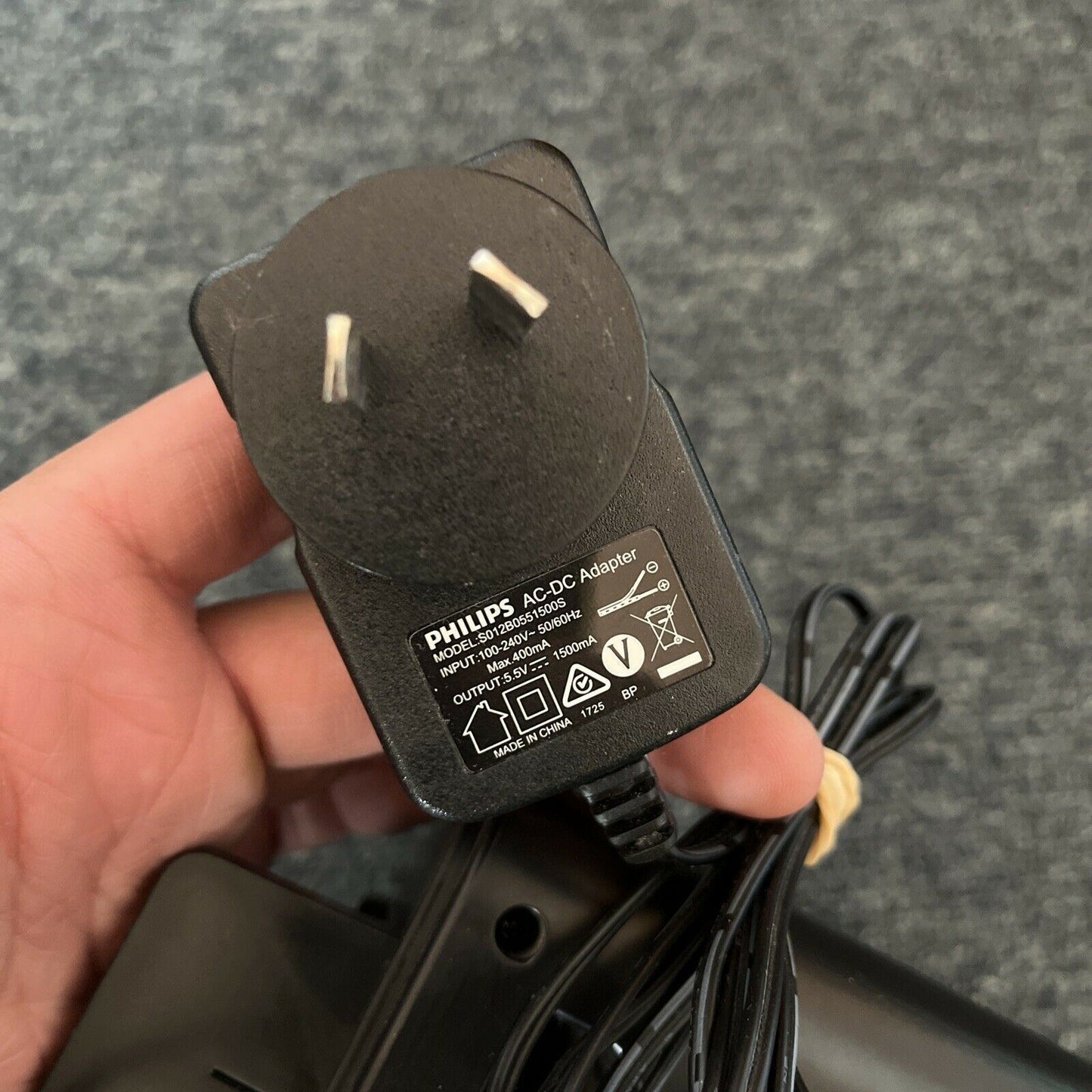 Philips AJ3200 Alarm Clock Radio - Black Micro-USB Charging Dock