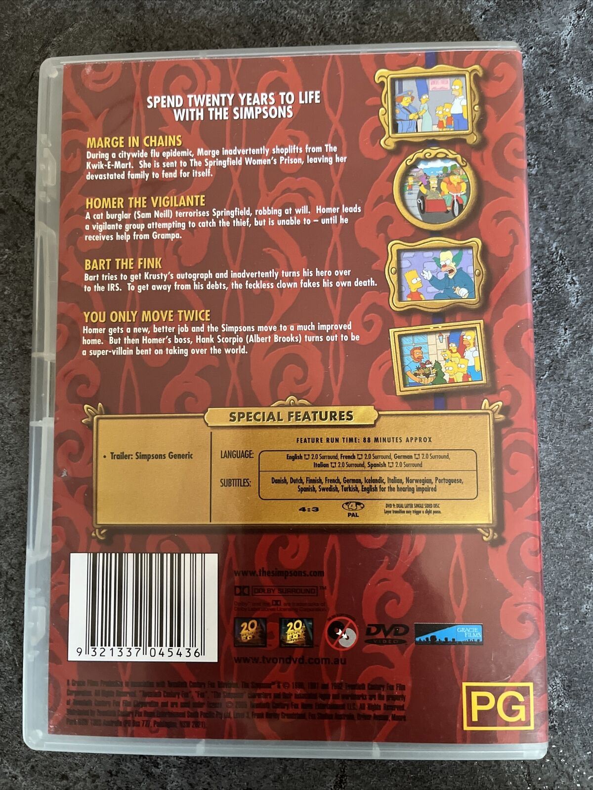 The Simpsons - Crime And Punishment (DVD, 1993) Region 4