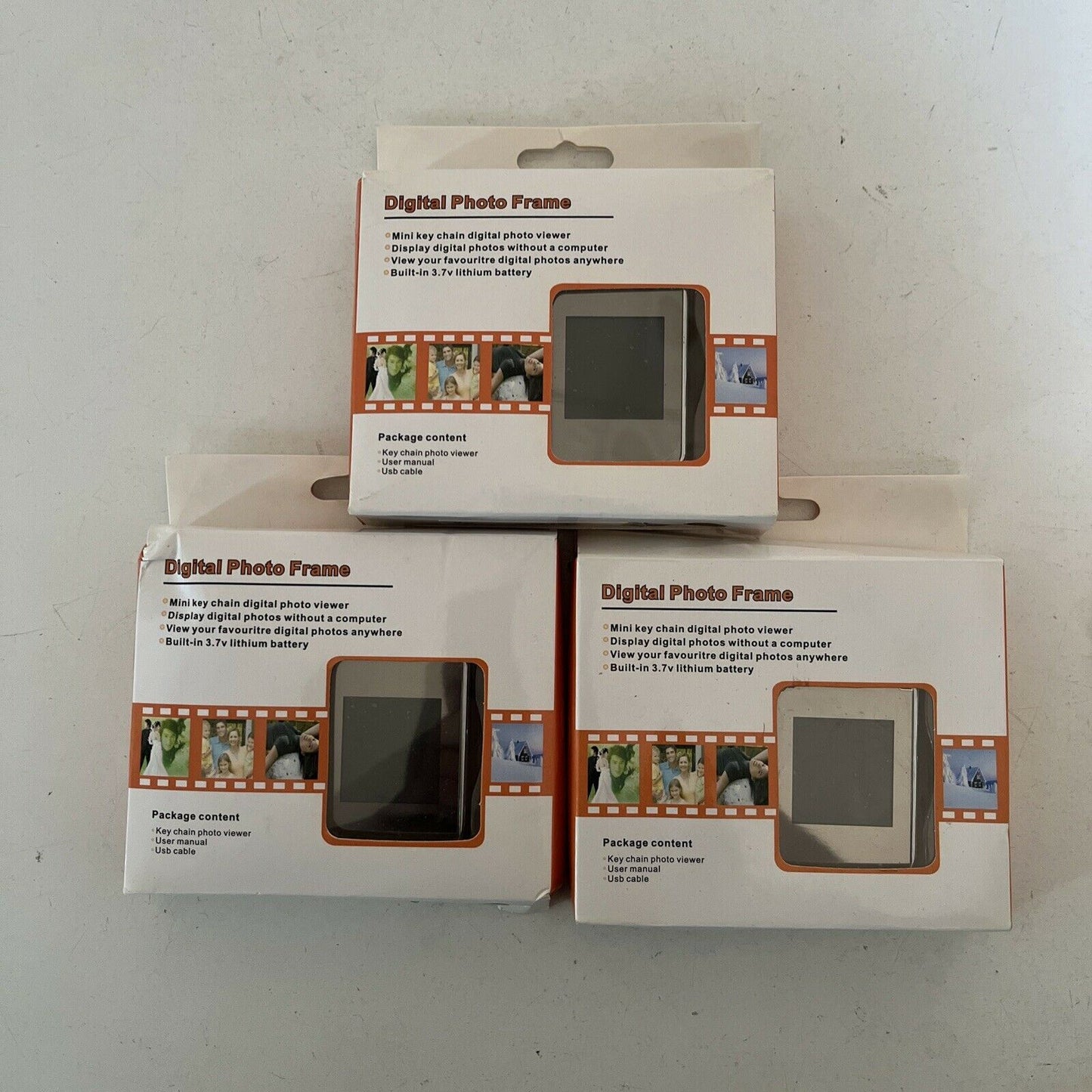 3x Digital Photo Frame Keychain CBGB-F14