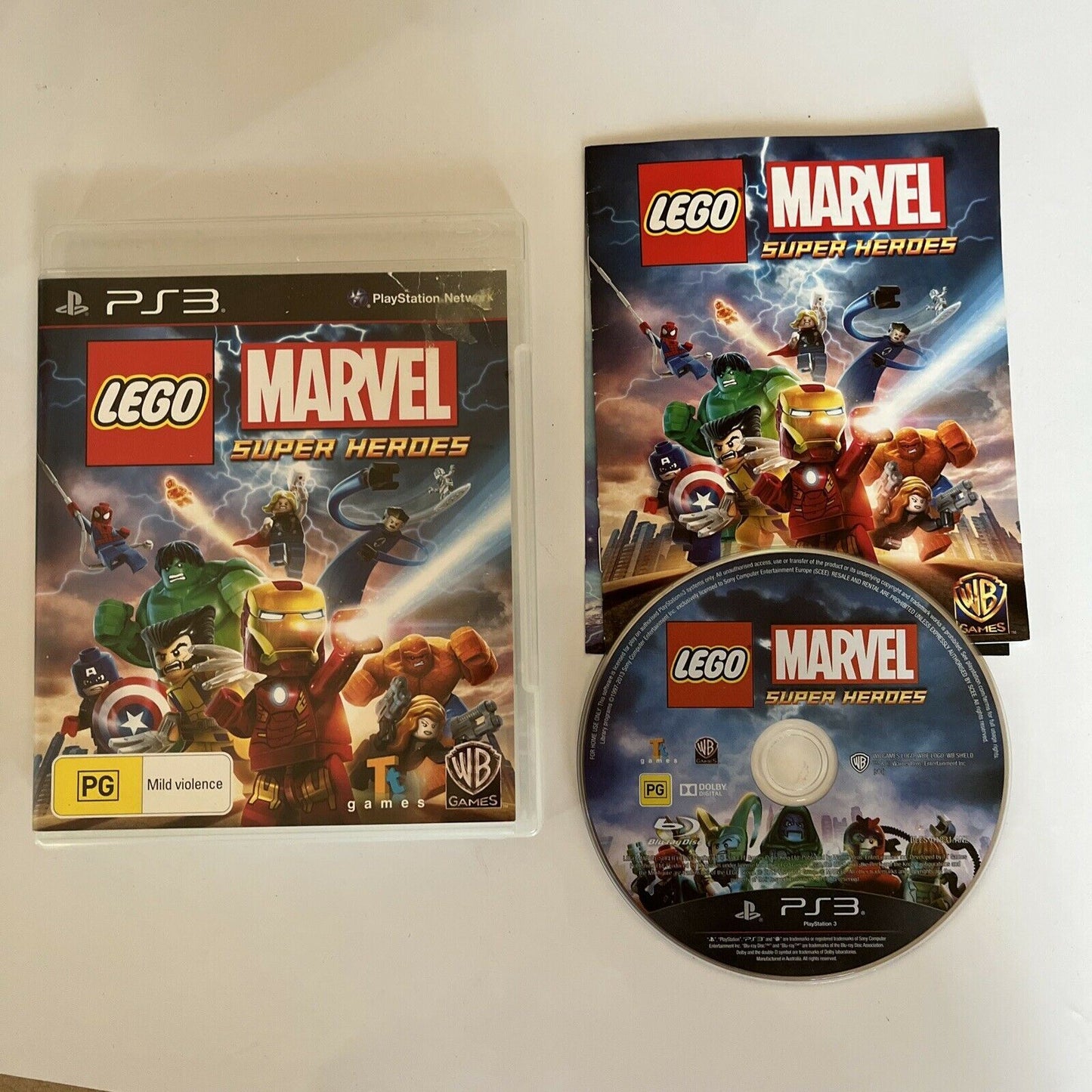 LEGO Marvel Super Heroes - Sony PlayStation 3 PS3 Complete Game with Manual