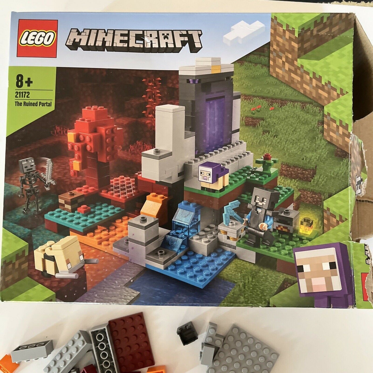 LEGO Minecraft: The Ruined Portal (21172) Incomplete Uncounted
