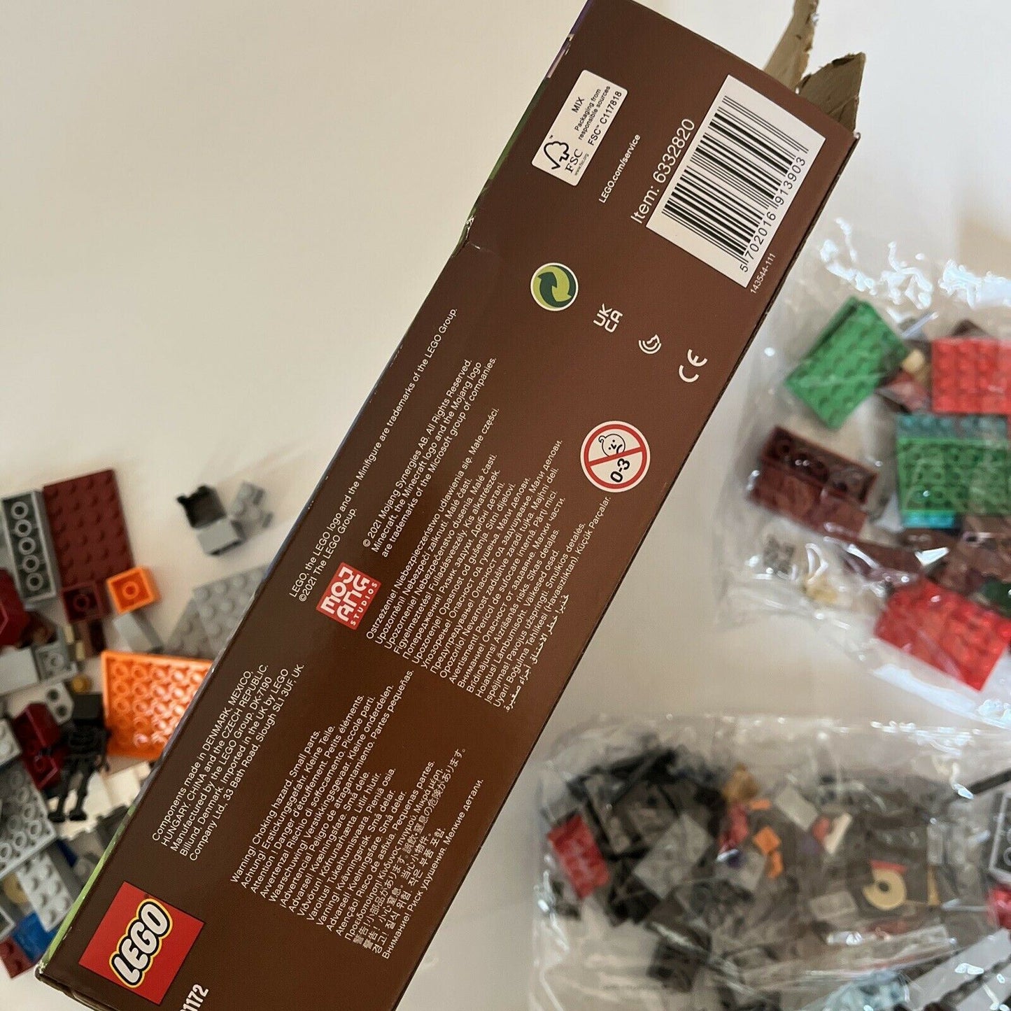 LEGO Minecraft: The Ruined Portal (21172) Incomplete Uncounted
