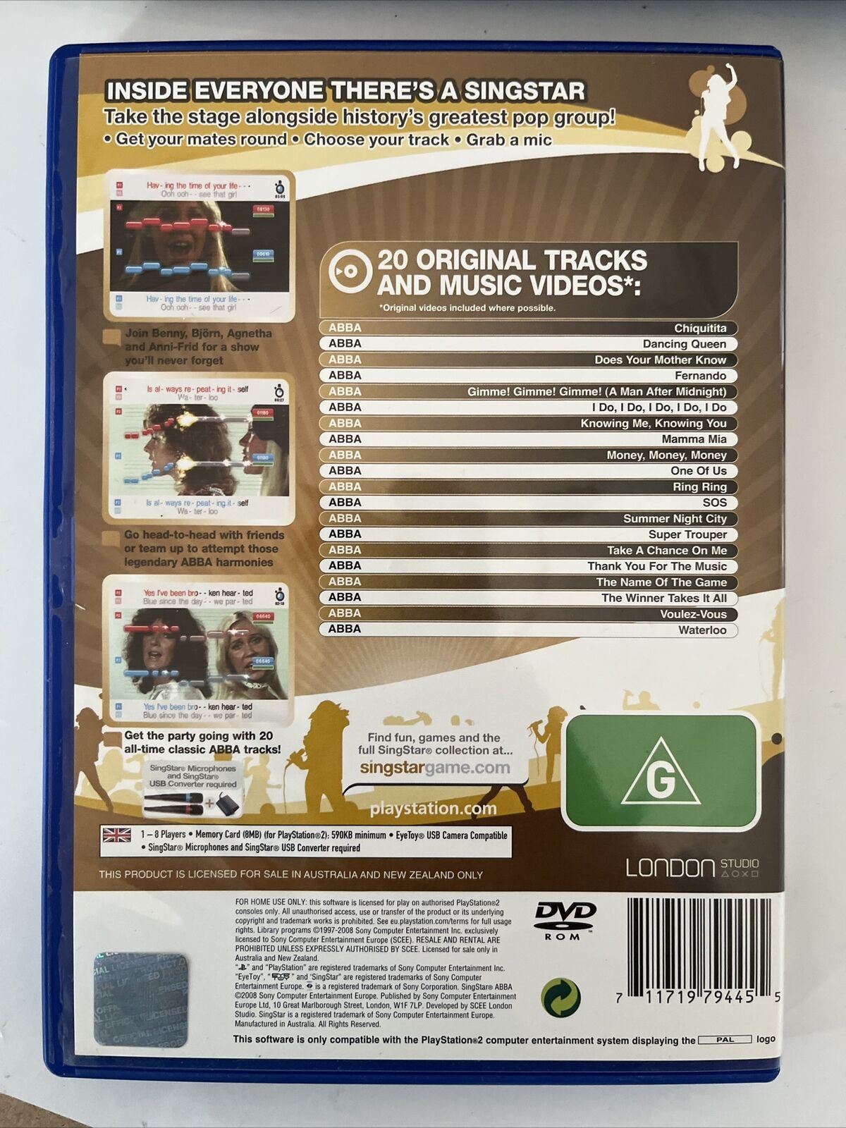 SingStar ABBA Bundle 2x Games + 2x Microphone - PlayStation PS2 PAL Game