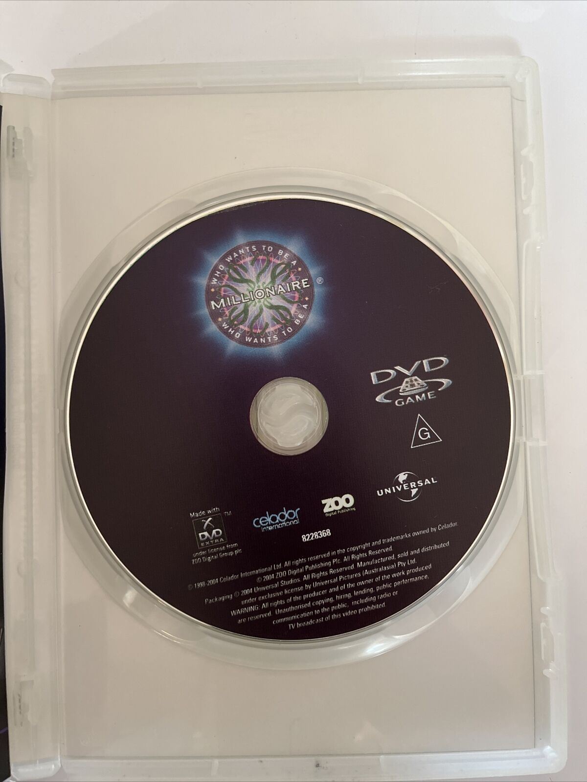 Who Wants To Be A Millionaire DVD Game (1999) Play with your remote! Region 4