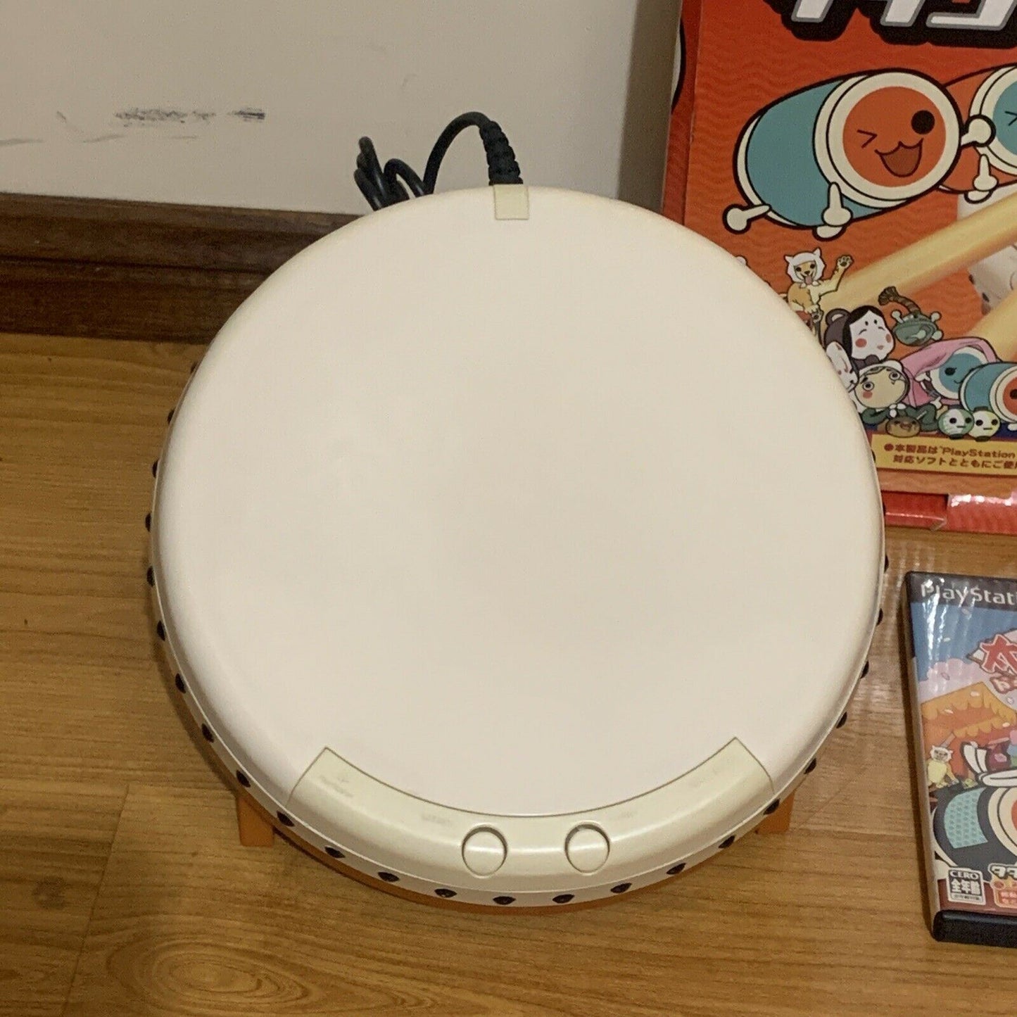 Taiko no Tatsujin Drum & Game Set - Sony Playstation 2 PS2 Japan with Taiko Drum