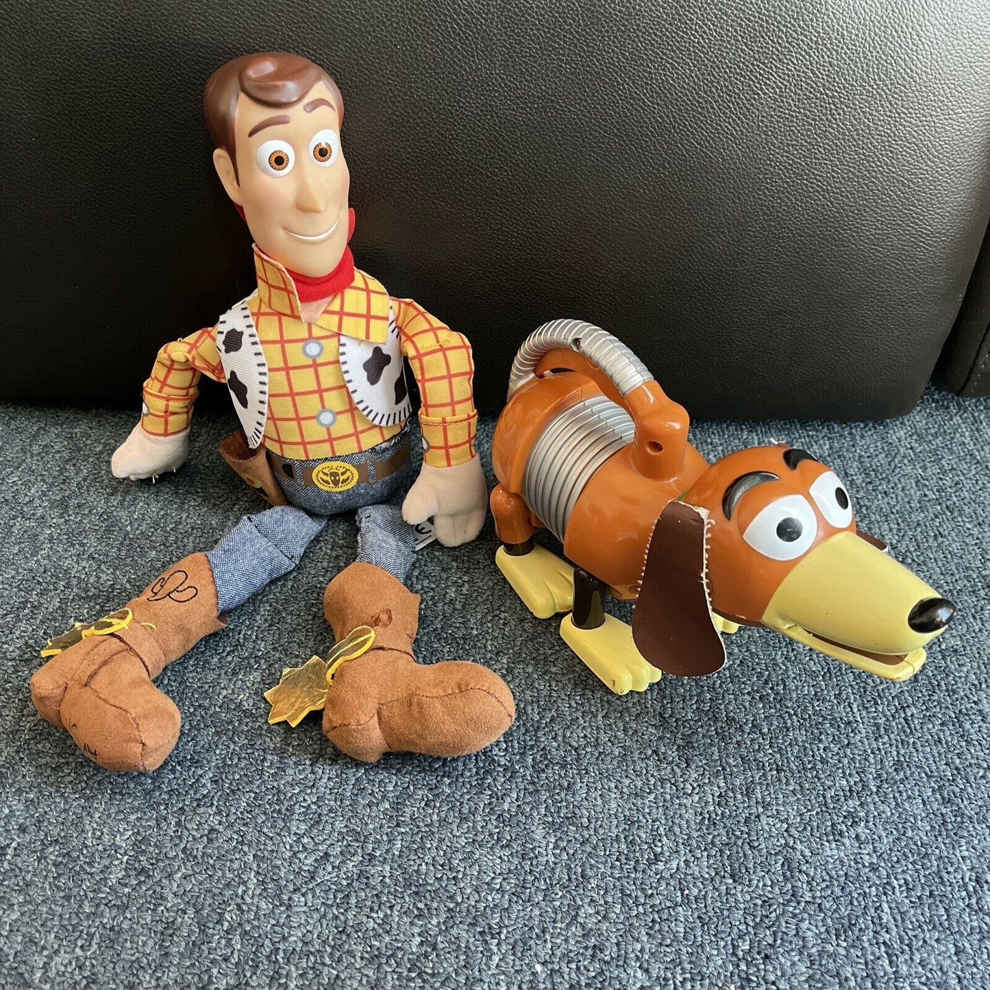 Disney Pixar Toy Story Sheriff Woody 15 Inch & Slinky Dog Figure 22cm