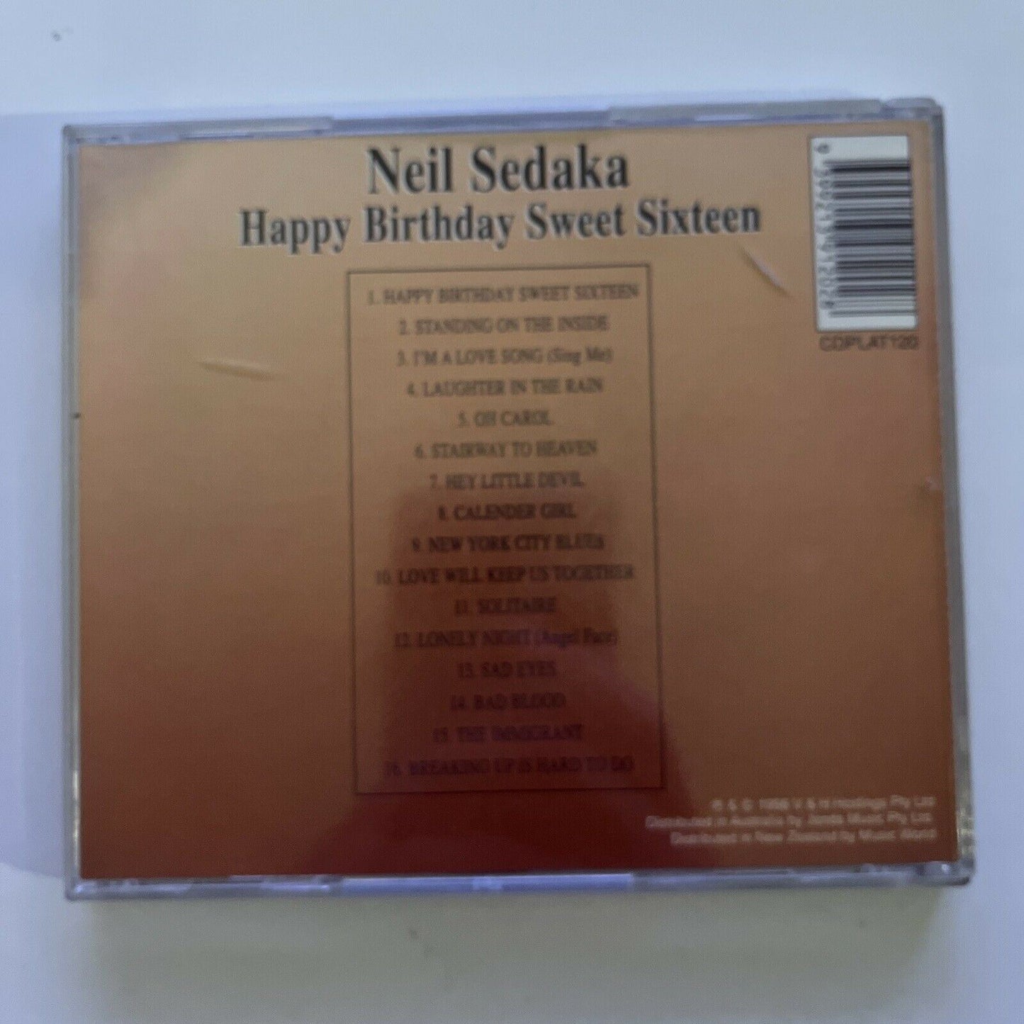 Neil Sedaka – Happy Birthday Sweet Sixteen (CD, 1992) Album