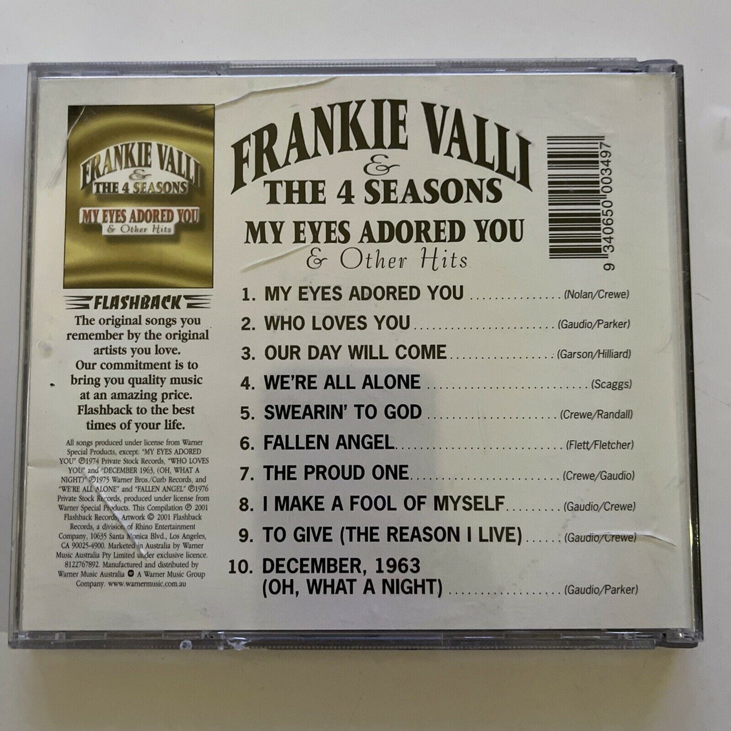 My Eyes Adored You and Other Hits by Frankie Valli & the 4 Seasons (CD, 2001)