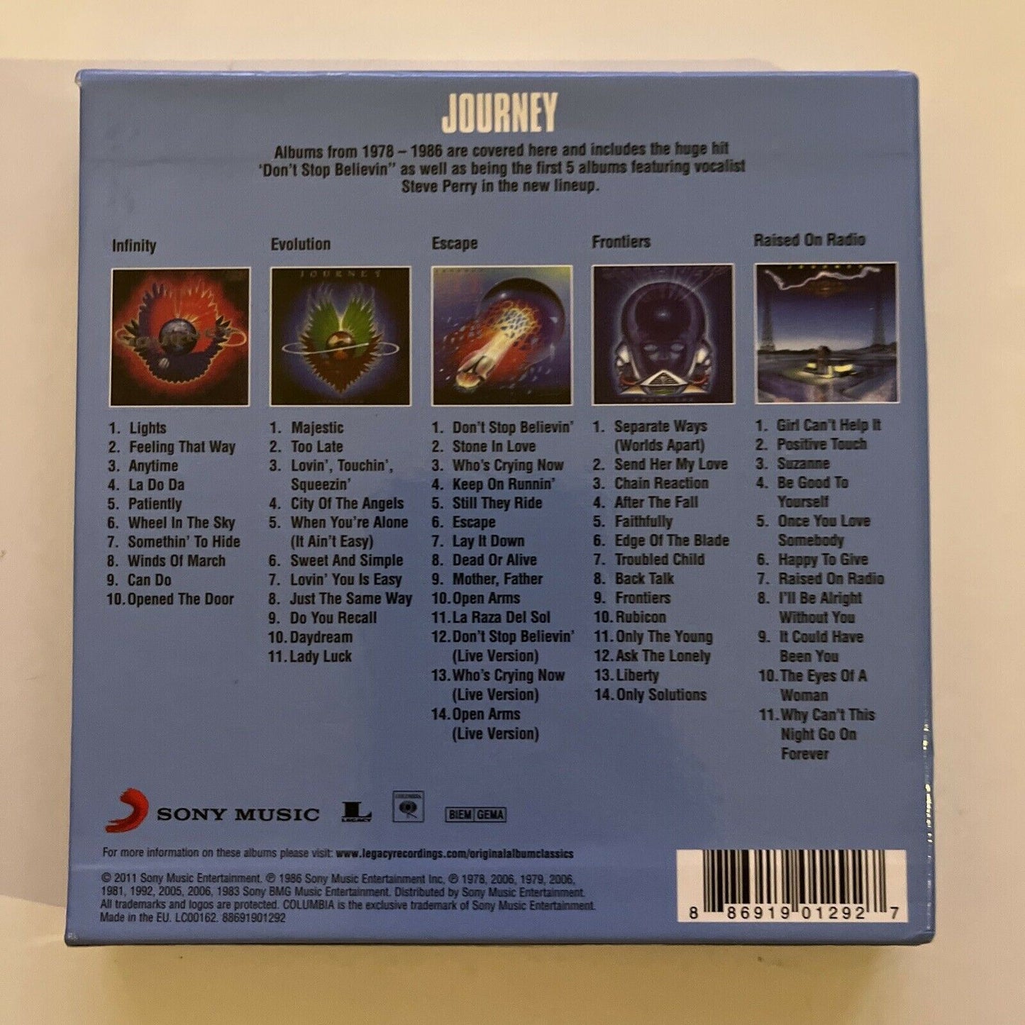 Journey – Original Album Classics Box Collection (CD, 5-Disc, 2011) 5 Albums