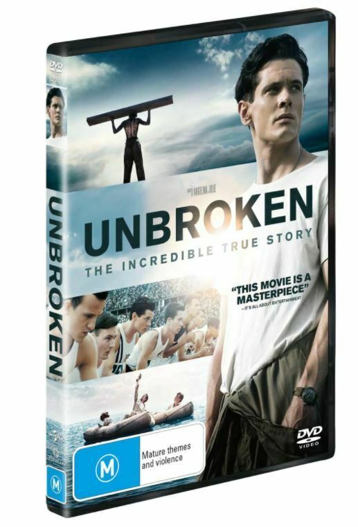 *New Sealed* Unbroken (DVD, 2014) Jack O'Connell. True Story Film. Region 4