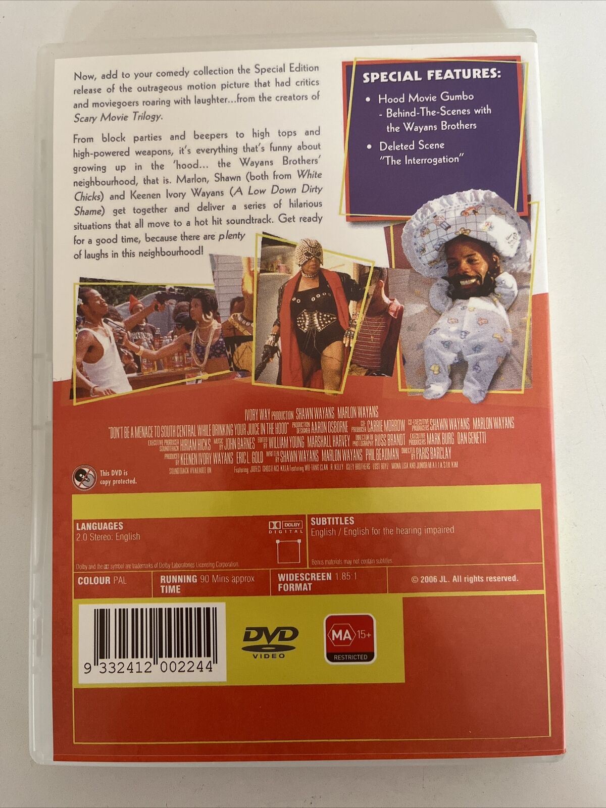 Don't Be a Menace - Special Edition (DVD , 1996) Shawn Wayans, Marlon Wayans