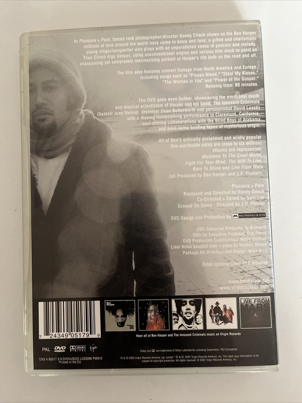 Ben Harper - Pleasure + Pain (DVD, 2002) All Regions