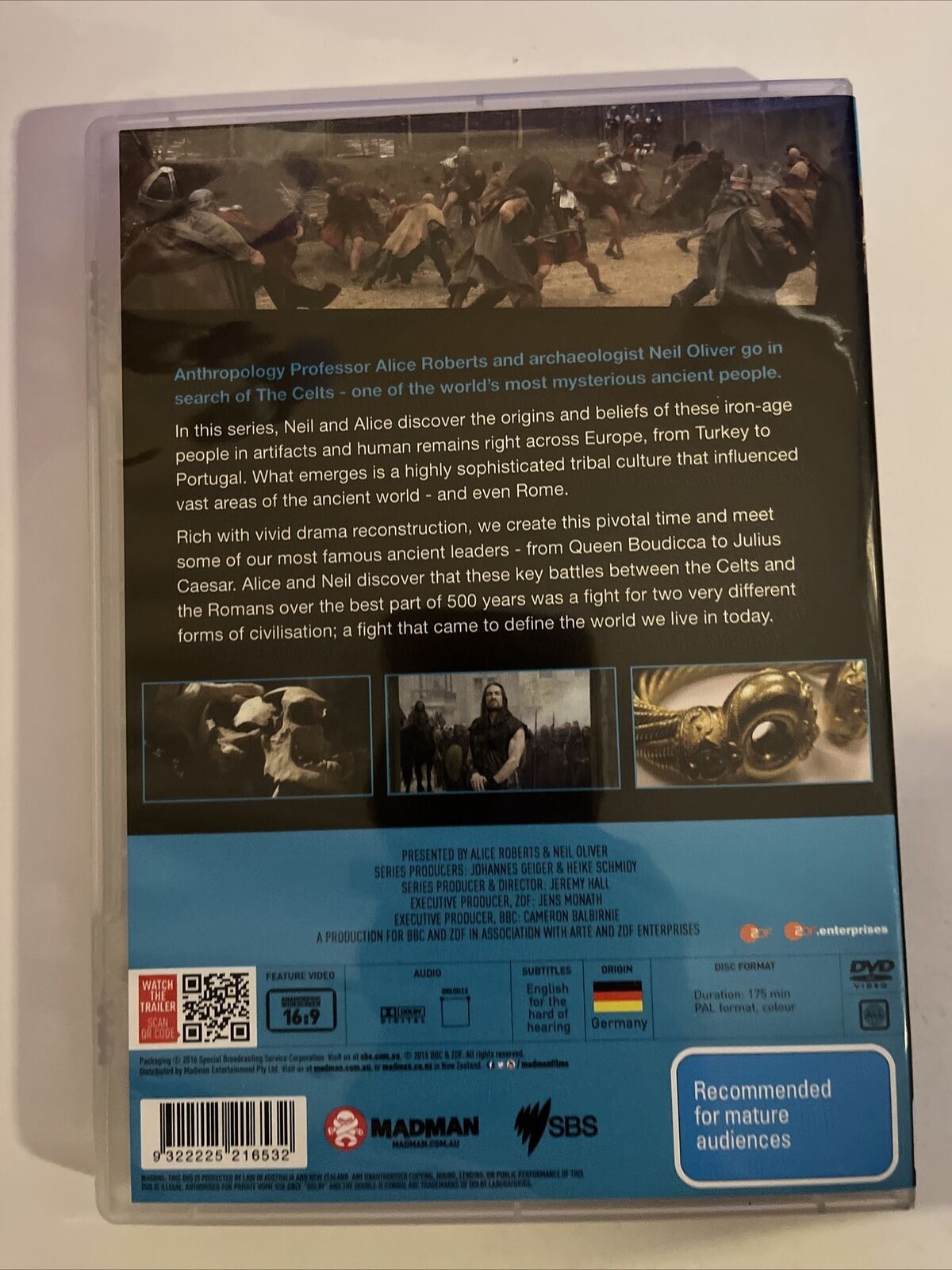 The Celts - Blood, Iron And Sacrifice (DVD, 2015) Documentary. All Regions