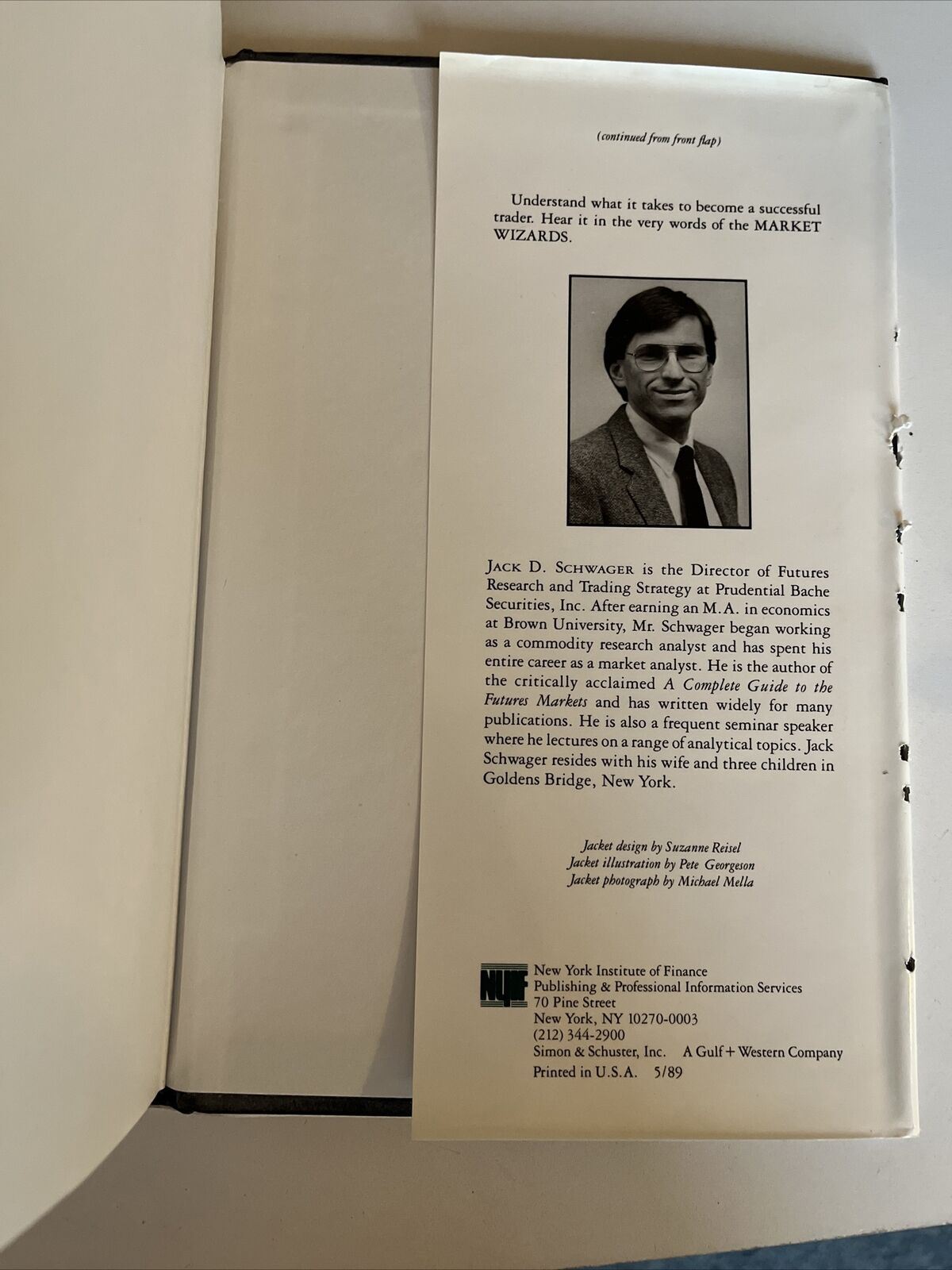 Market Wizards - Interviews with Top Traders by Jack D Schwager Hardcover 1989