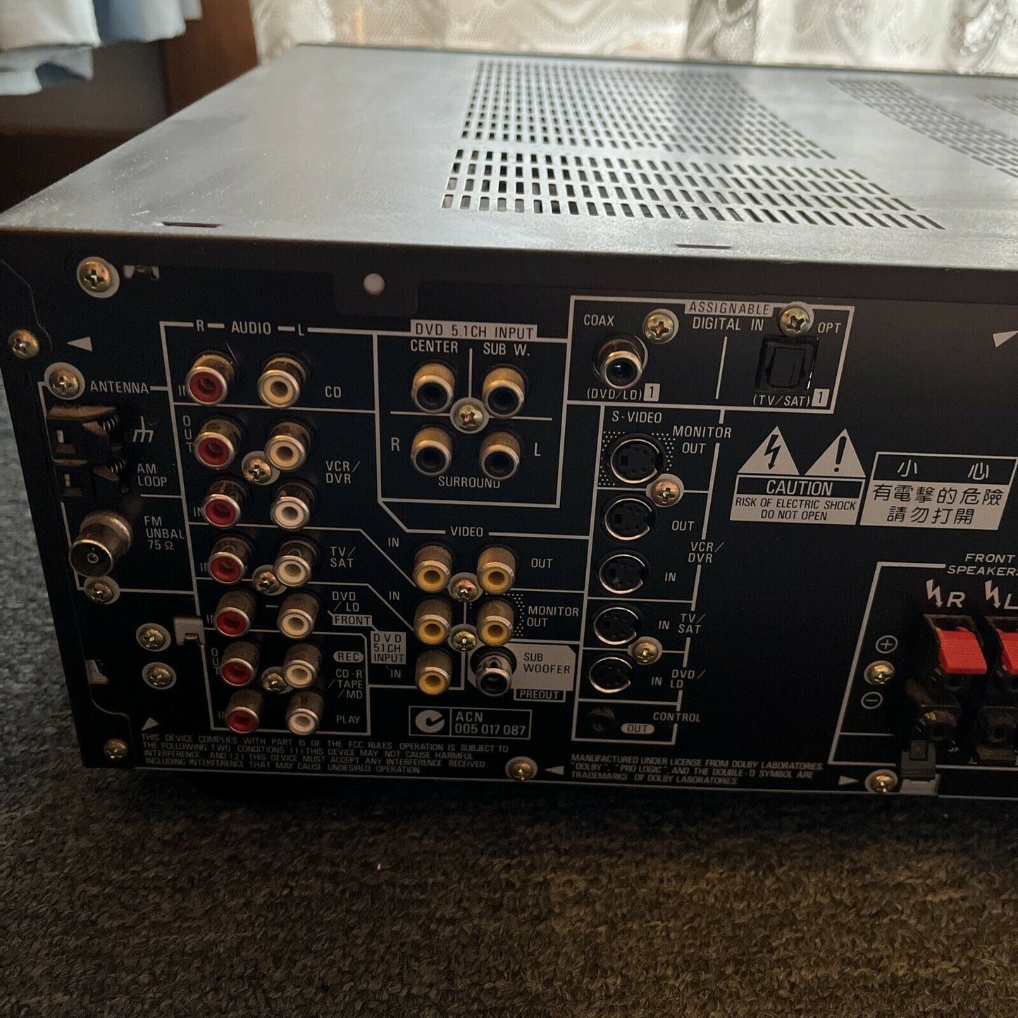 Pioneer Audio/Video Multi-Channel Receiver VSX-D512 (NO Remote)