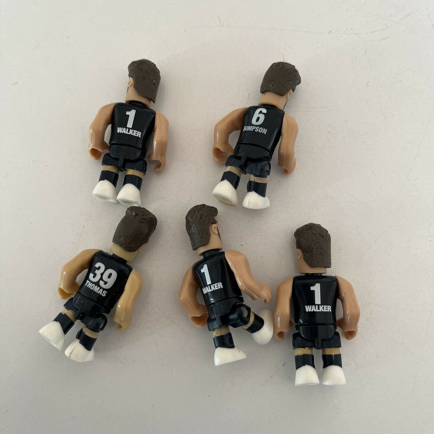 5x AFL Micro-figures Carlton Football Club - Walker, Simpson, Thomas
