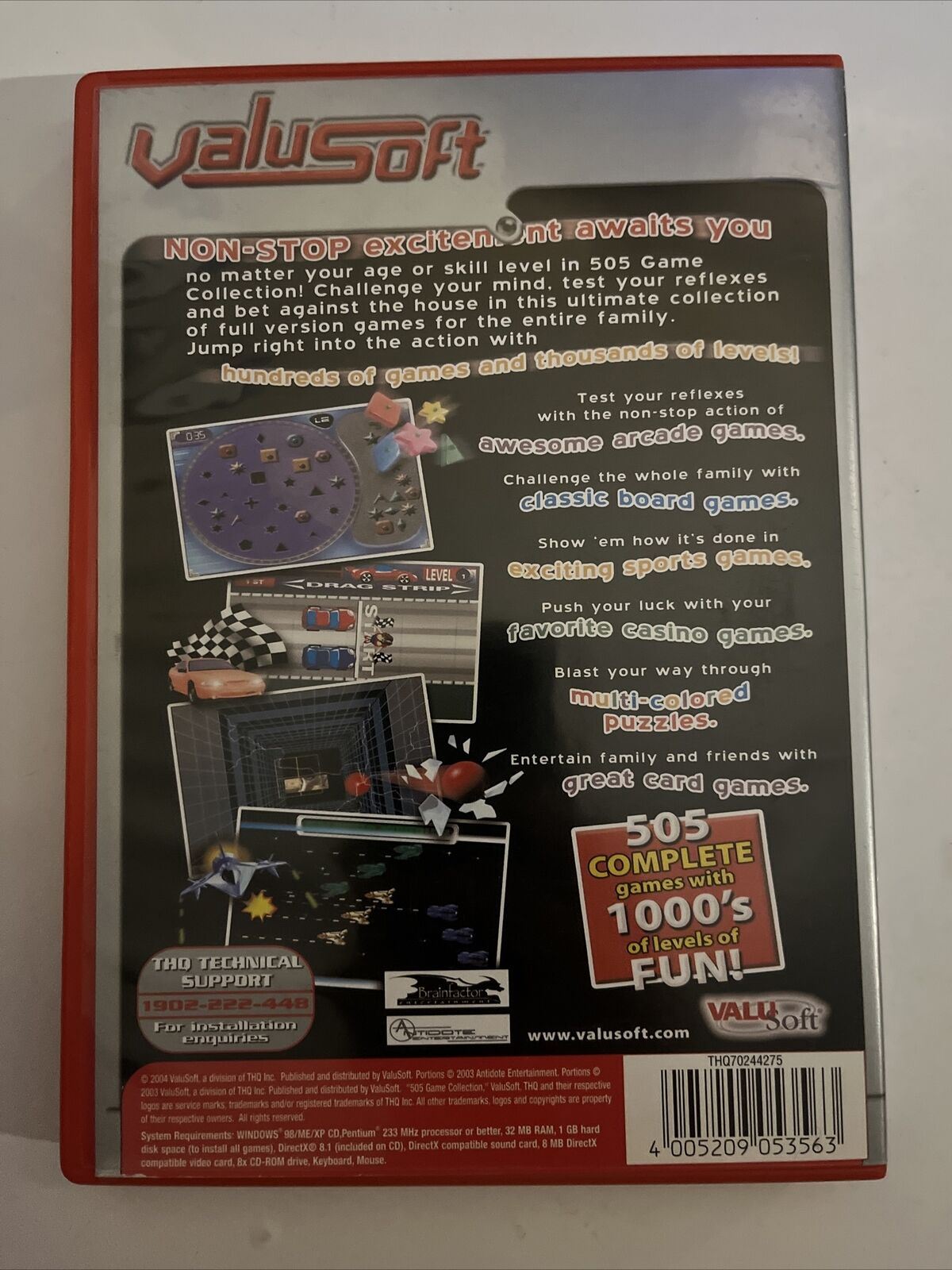 505 Game Collection For XP - PC Windows THQ