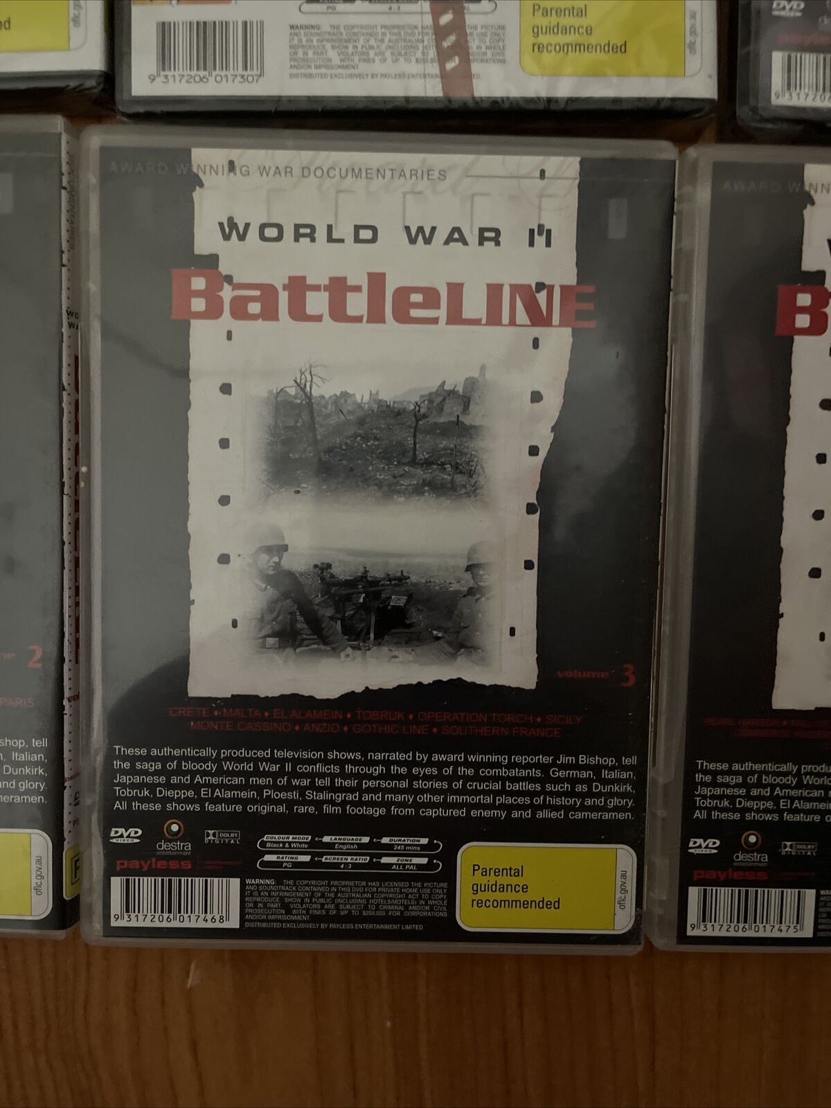 6x World War II Documentary - Prelude to War, Greatest Generals, Battleline DVD