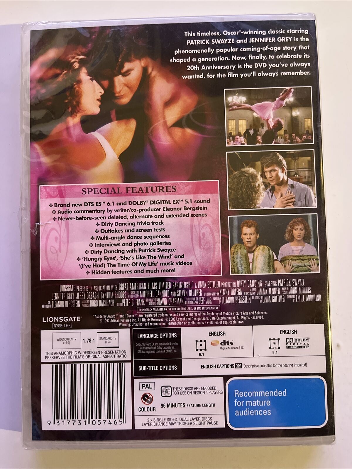 *New Sealed* Dirty Dancing 20th Anniversary Edition (DVD, 1987) Patrick Swayze