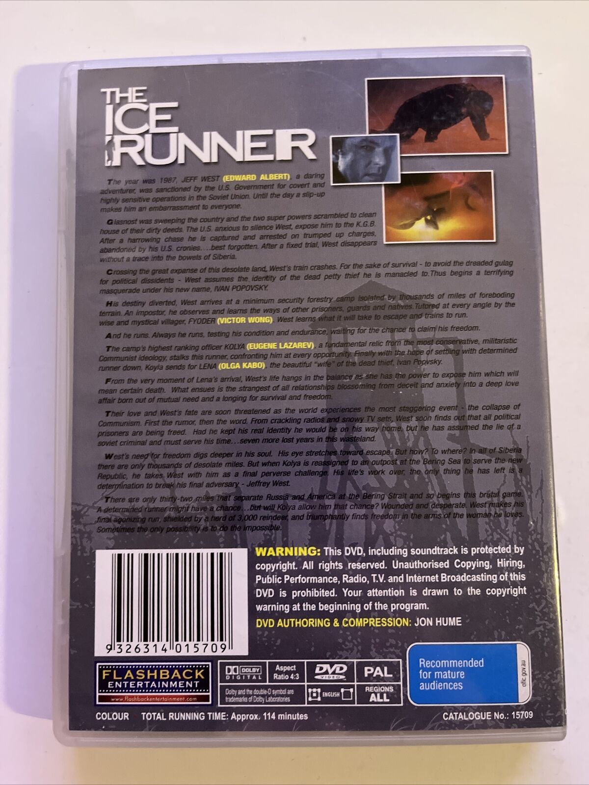 The Ice Runner (DVD, 1992) Edward Albert, Olga Kabo, Victor Wong. Region Free