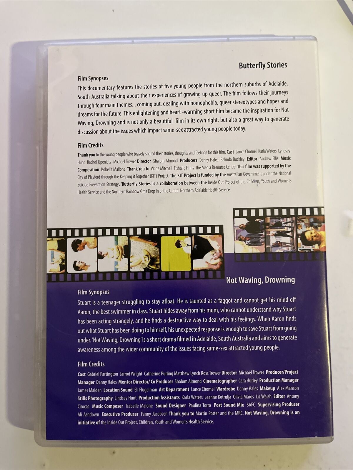 Butterfly Stories / Not Waving, Drowning (DVD) Australian Film LGBT. All Region