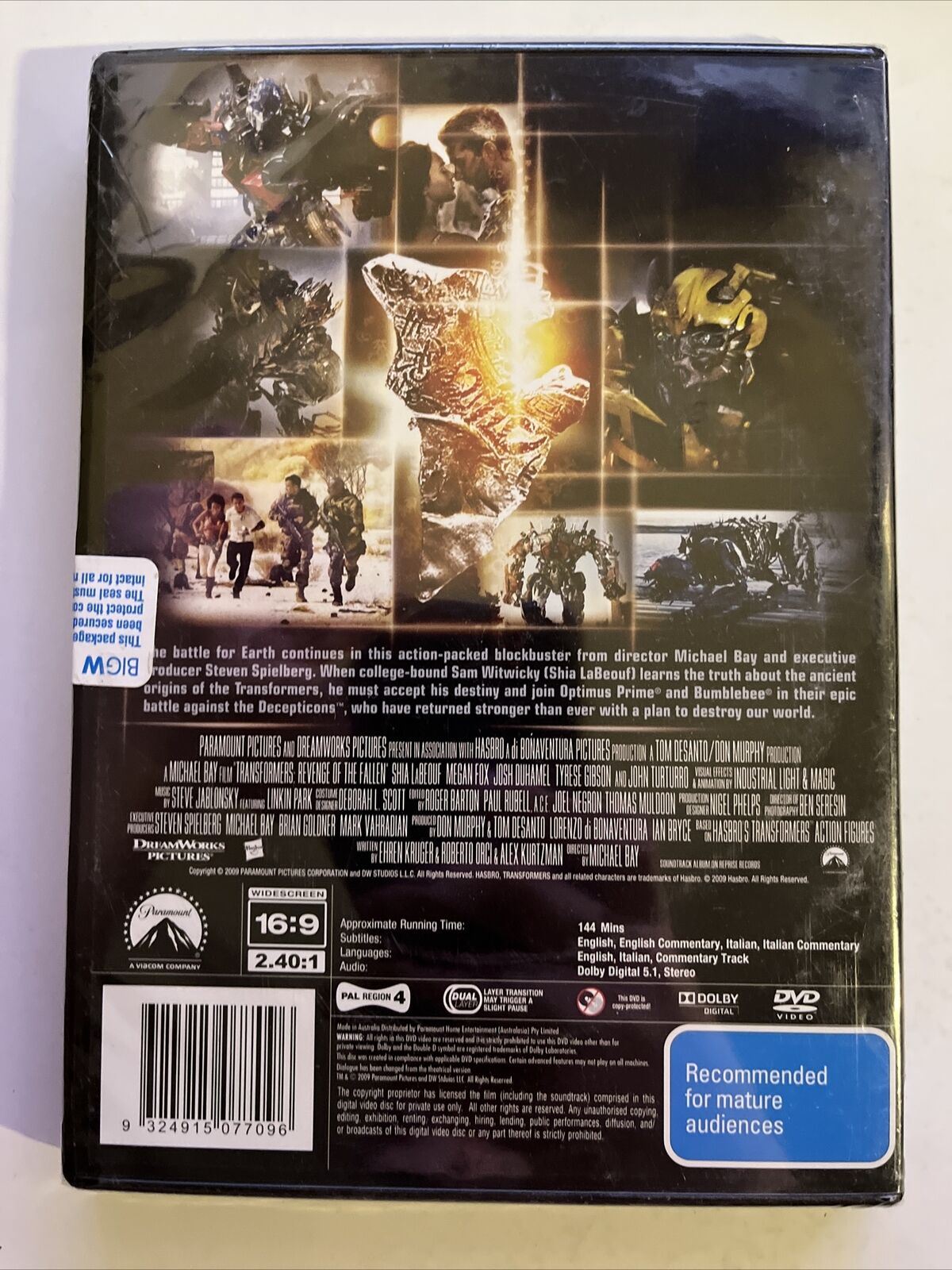 *New Sealed* Transformers - Revenge Of The Fallen (DVD, 2009) Shia LeBeouf