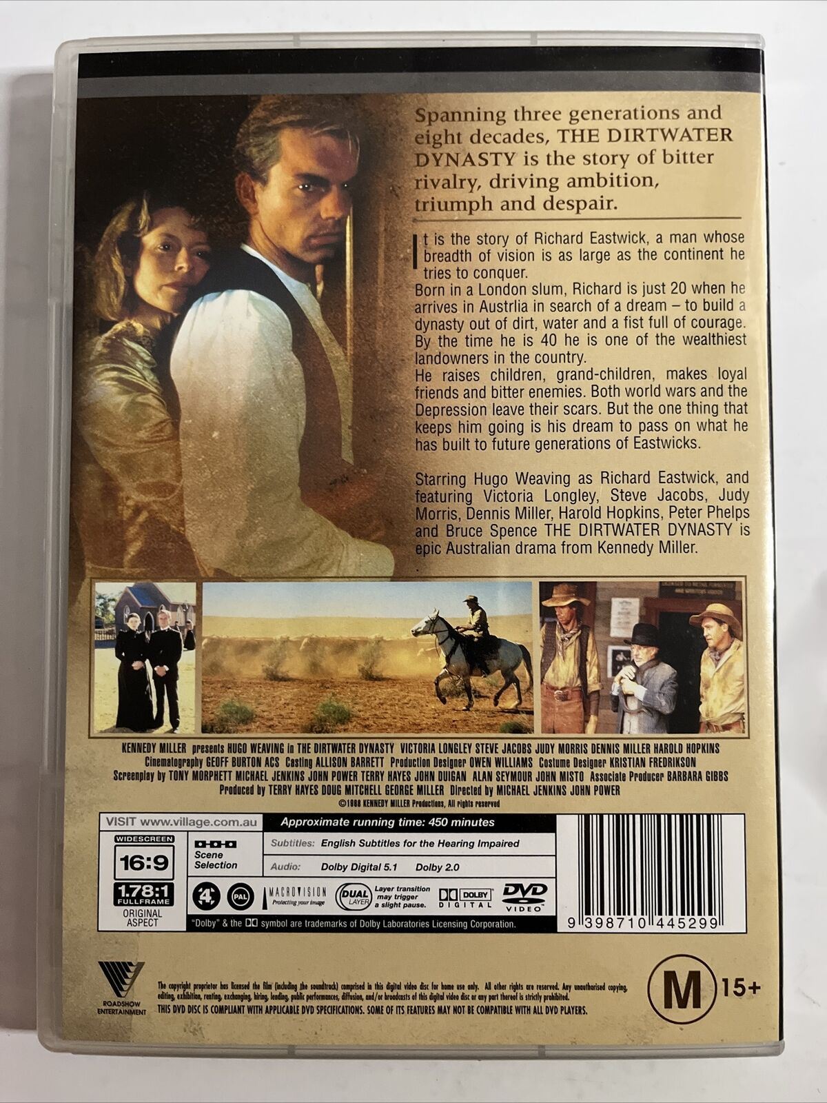 The Dirtwater Dynasty (DVD, 1988) Complete Mini-Series. Hugo Weaving Region 4