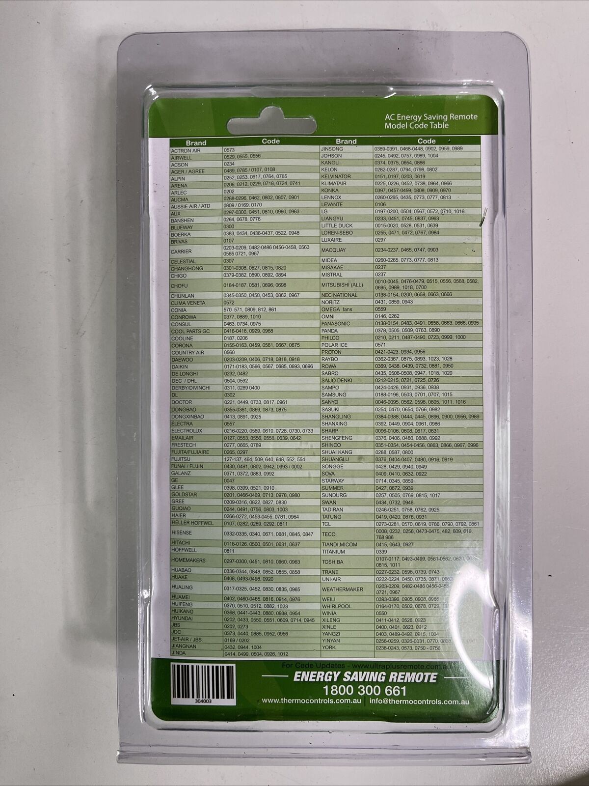 Energy Saving Remote - Compatible With Over 10,000 Aircon Units