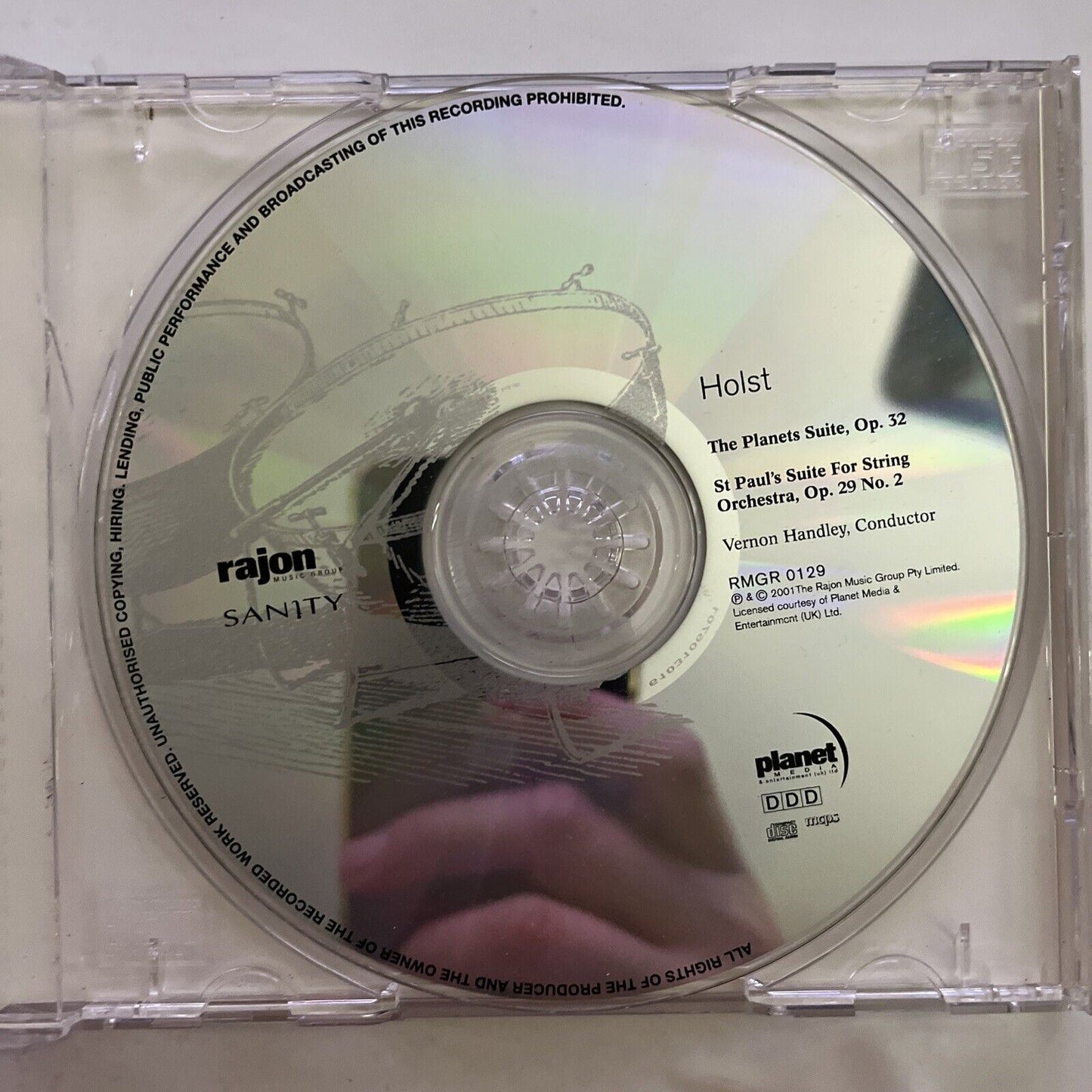 Holst - The Planets Suite, Op 32 St Pauls Suite For String Orchestra D CD 2001