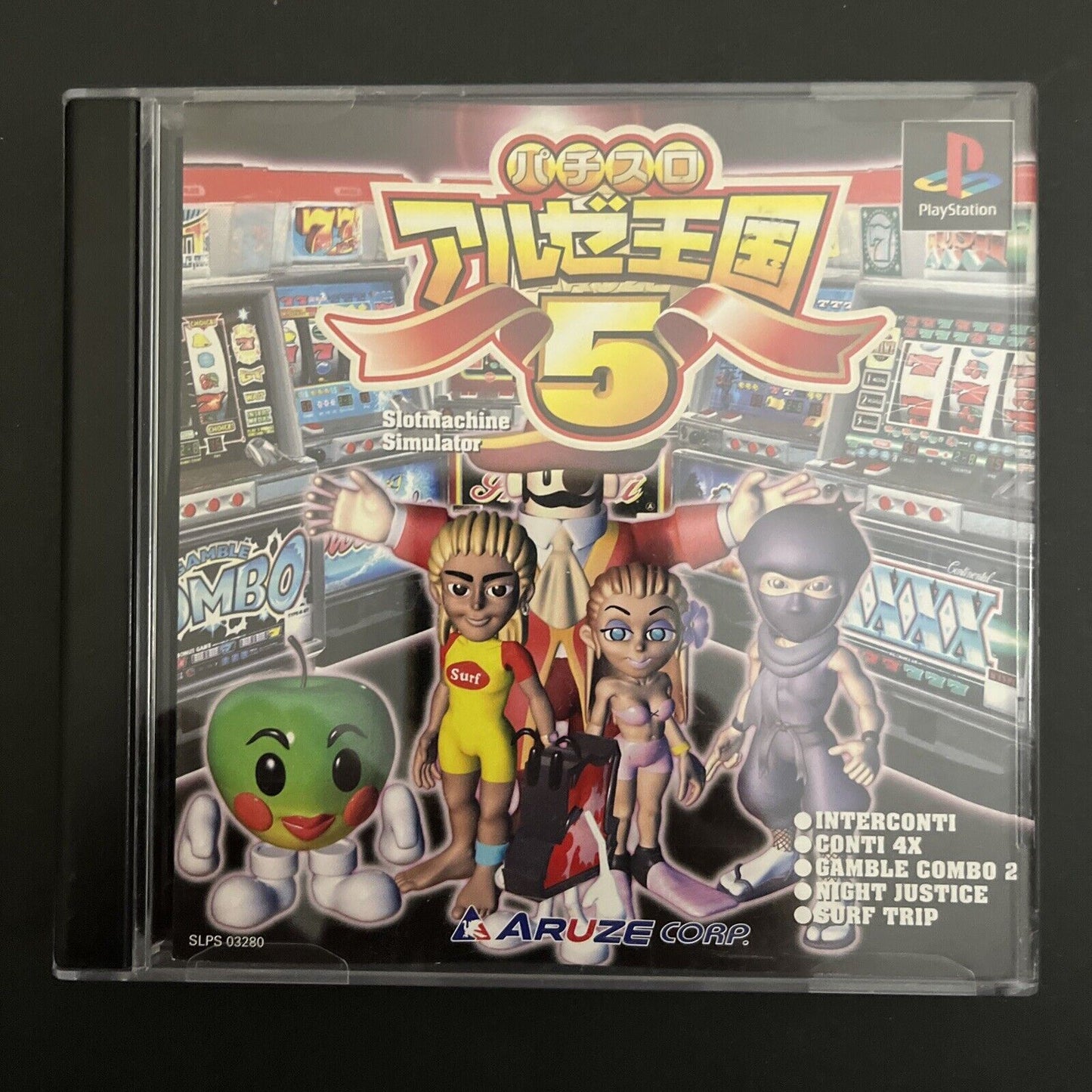 Pachi-Slot Aruze Oukoku 5 - Sony PlayStation PS1 NTSC-J JAPAN Slot Machine Game