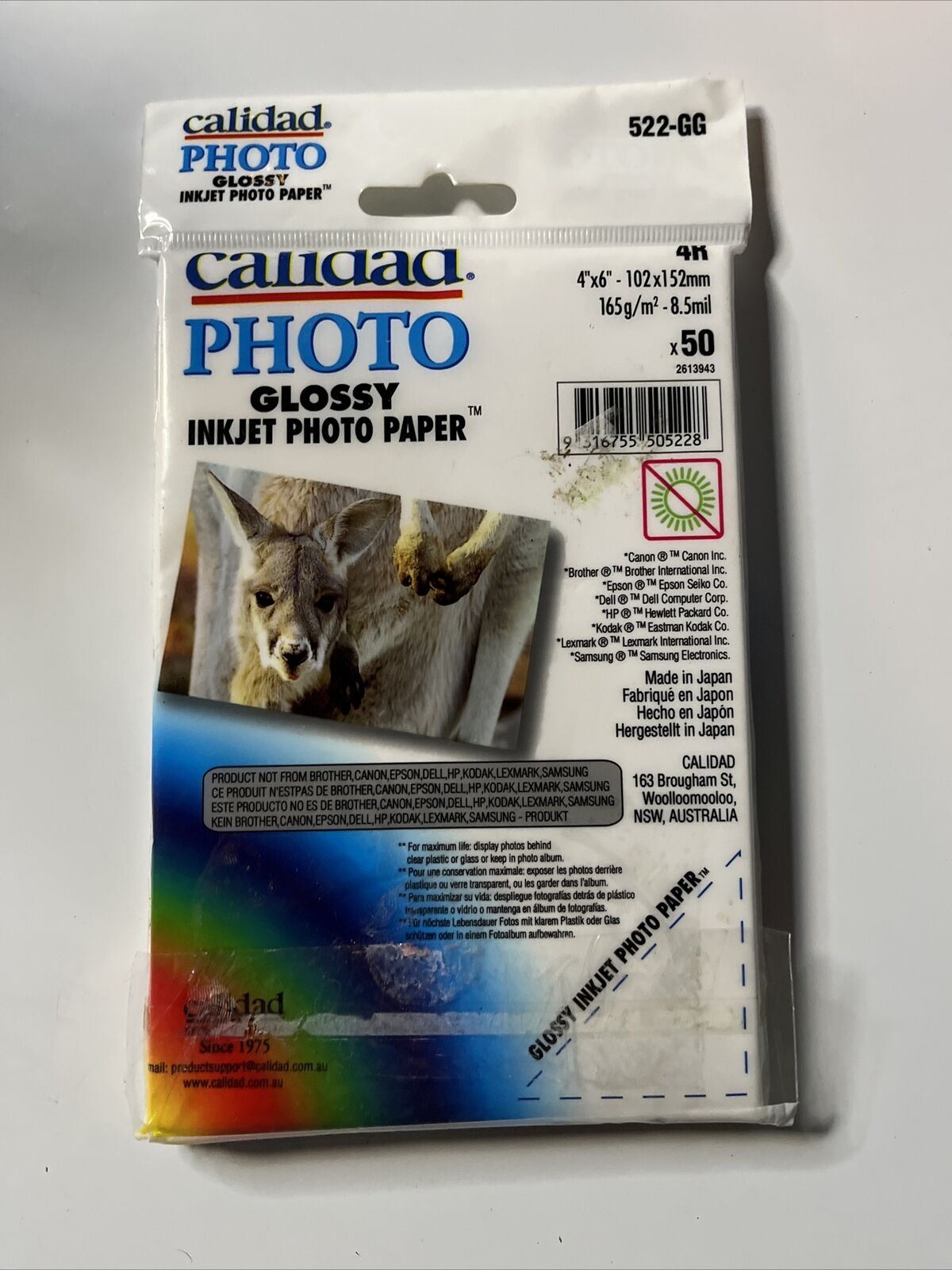CALIDAD Glossy Photo Paper inkjet Packet 50 Sheets Size 102x152mm - 4x6in