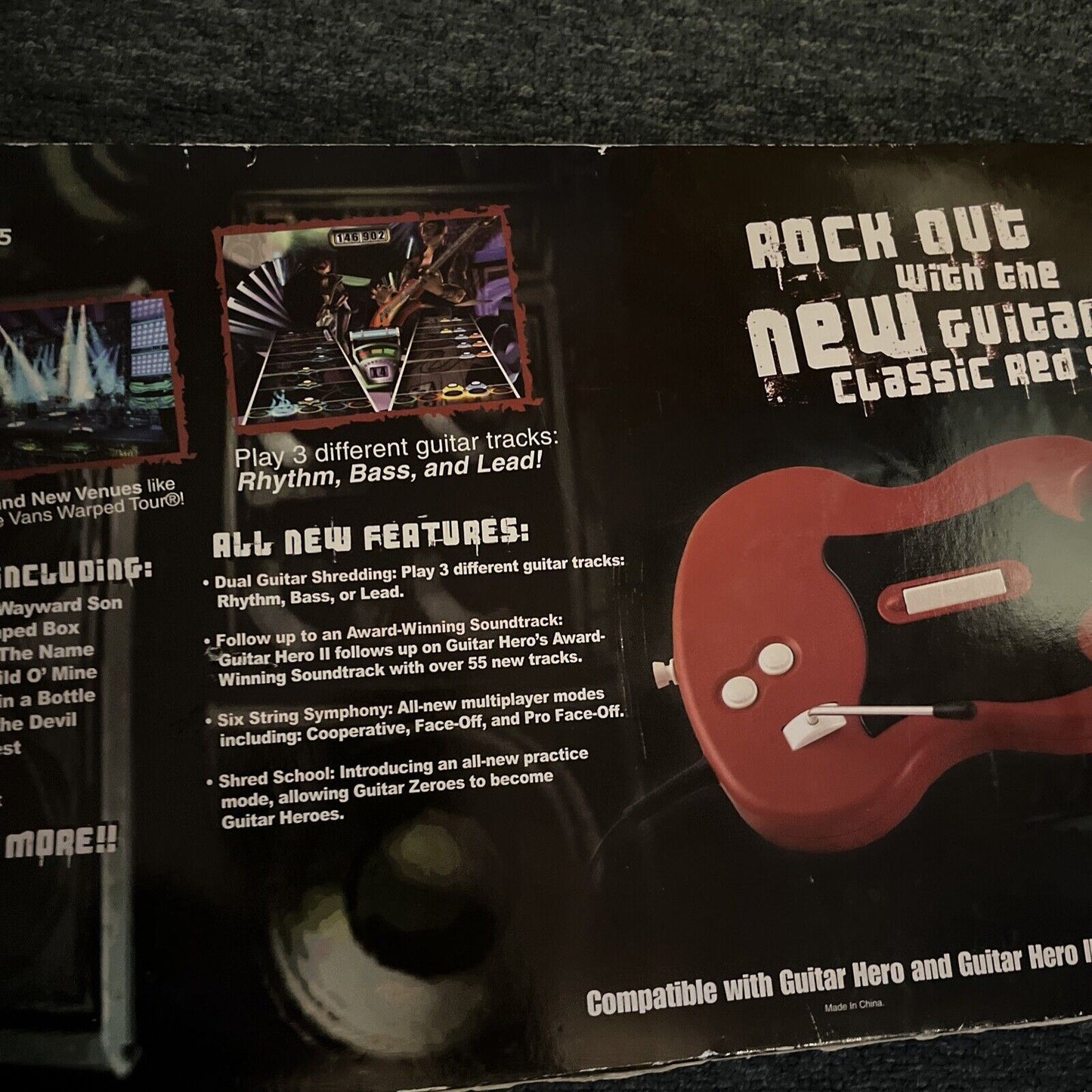 Guitar Hero 2 PlayStation 2 Bundle Box with Wired Guitar and Game - PS2 PAL