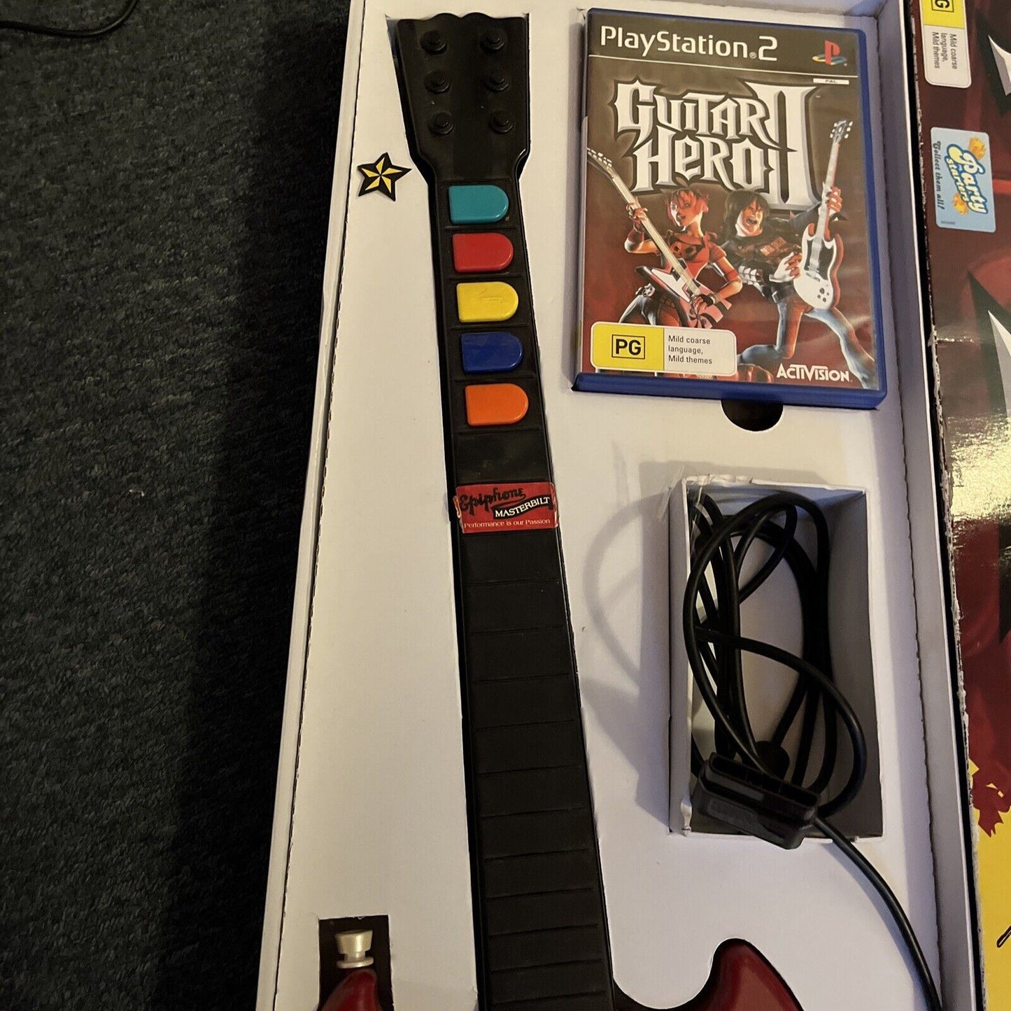 Guitar Hero 2 PlayStation 2 Bundle Box with Wired Guitar and Game - PS2 PAL
