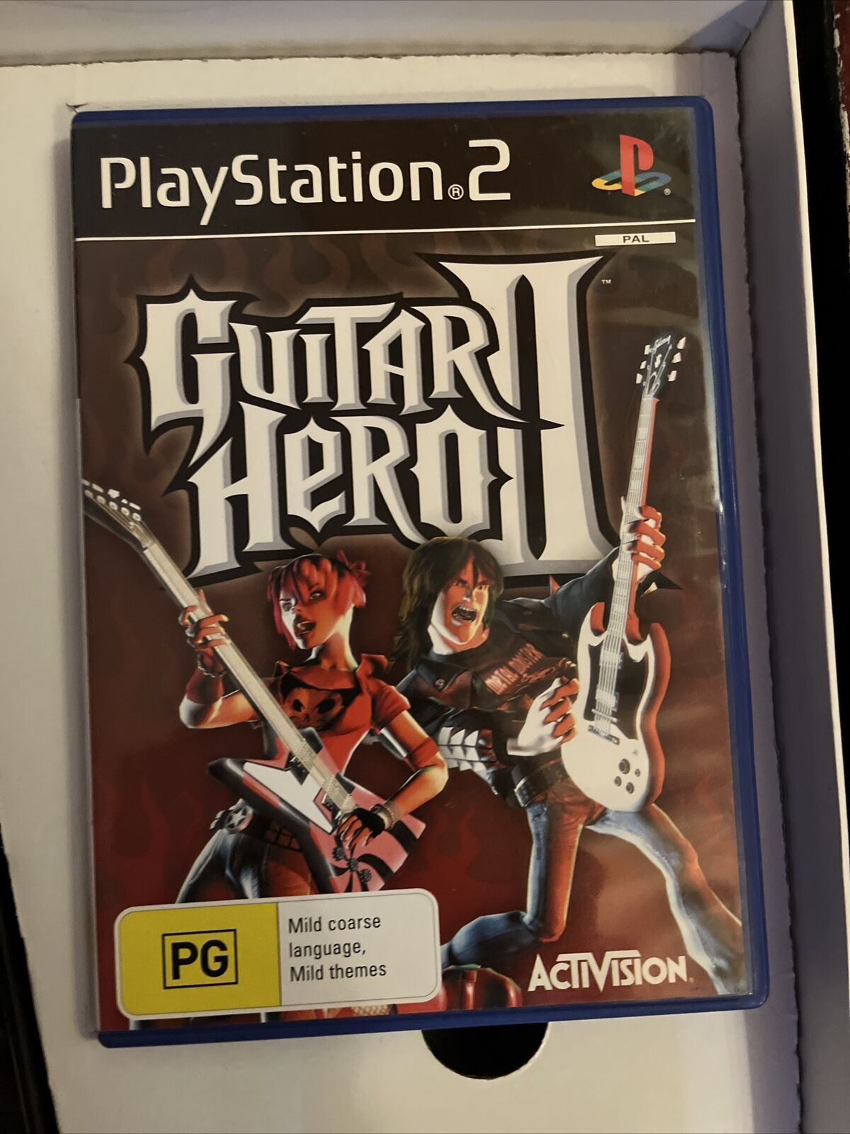 Guitar Hero 2 PlayStation 2 Bundle Box with Wired Guitar and Game - PS2 PAL