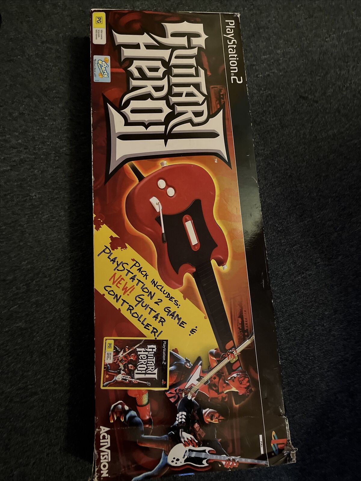 Guitar Hero 2 PlayStation 2 Bundle Box with Wired Guitar and Game - PS2 PAL