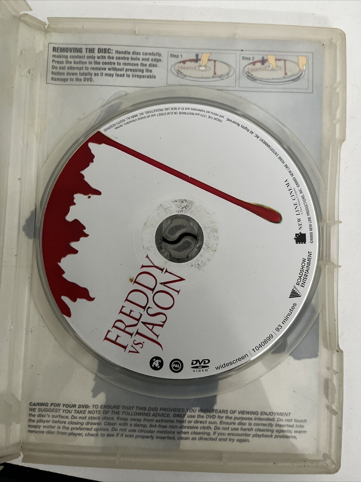 Freddy vs Jason (DVD, 2003) Robert Englund, Ken Kirzinger. Horror Film. Region 4