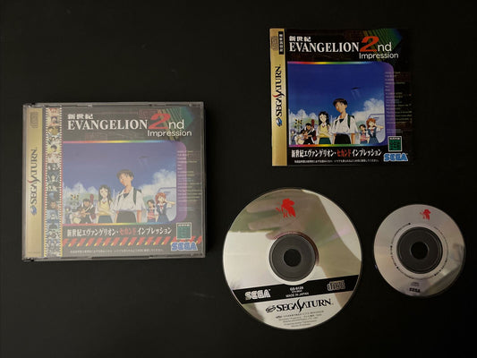 Neon Genesis Evangelion: 2nd Impression Sega Saturn NTSC-J JAPAN Game + Music CD