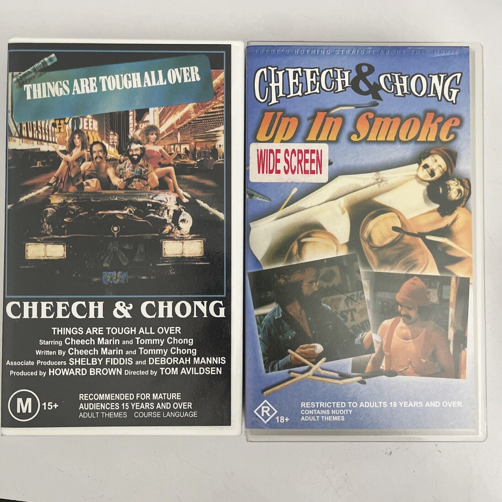 Cheech u0026 Chong - Up in Smoke + Things Are Tough All Over VHS PAL – Retro  Unit